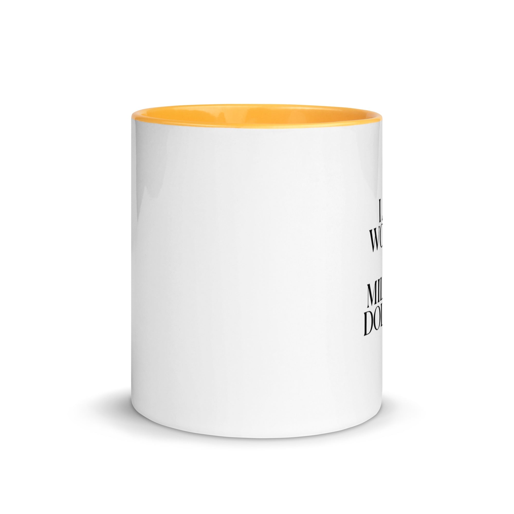 KNOW YOUR WORTH Mug with Color Inside - The Million Dollar Bill Co.