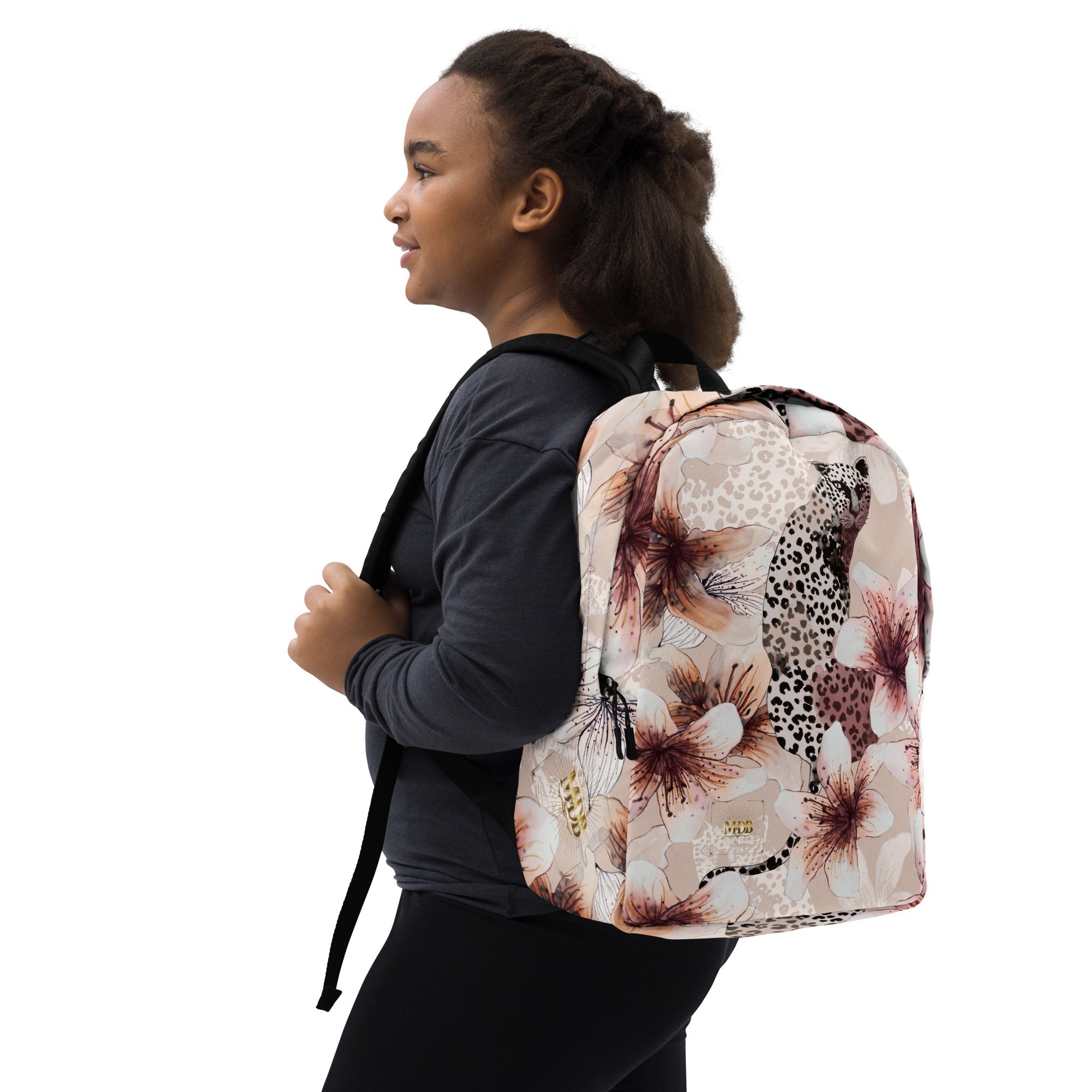 Leopard Blossom Minimalist Backpack - The Million Dollar Bill Co.