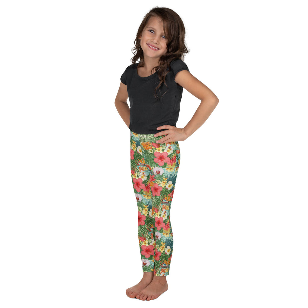 MDB Co. FLORAL BILLS ALL - OVER Kid's Leggings - The Million Dollar Bill Co.
