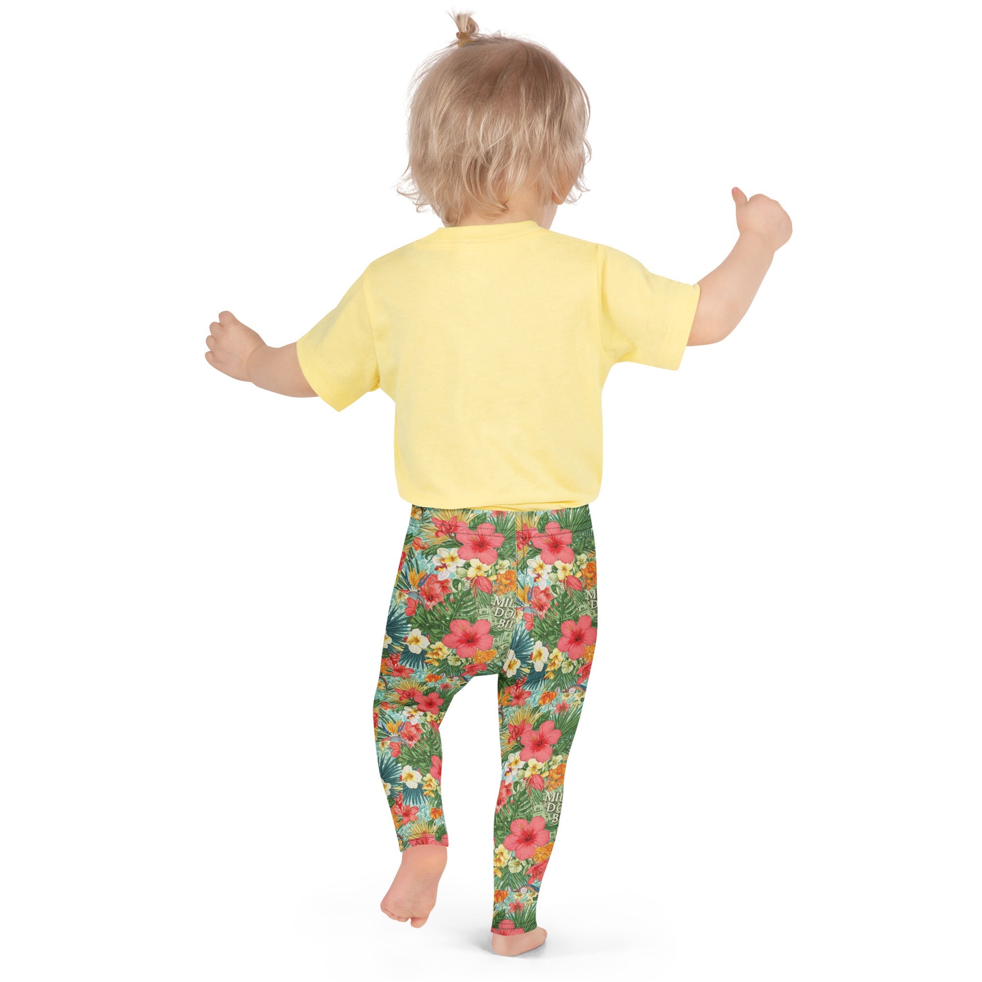 MDB Co. FLORAL BILLS ALL - OVER Kid's Leggings - The Million Dollar Bill Co.