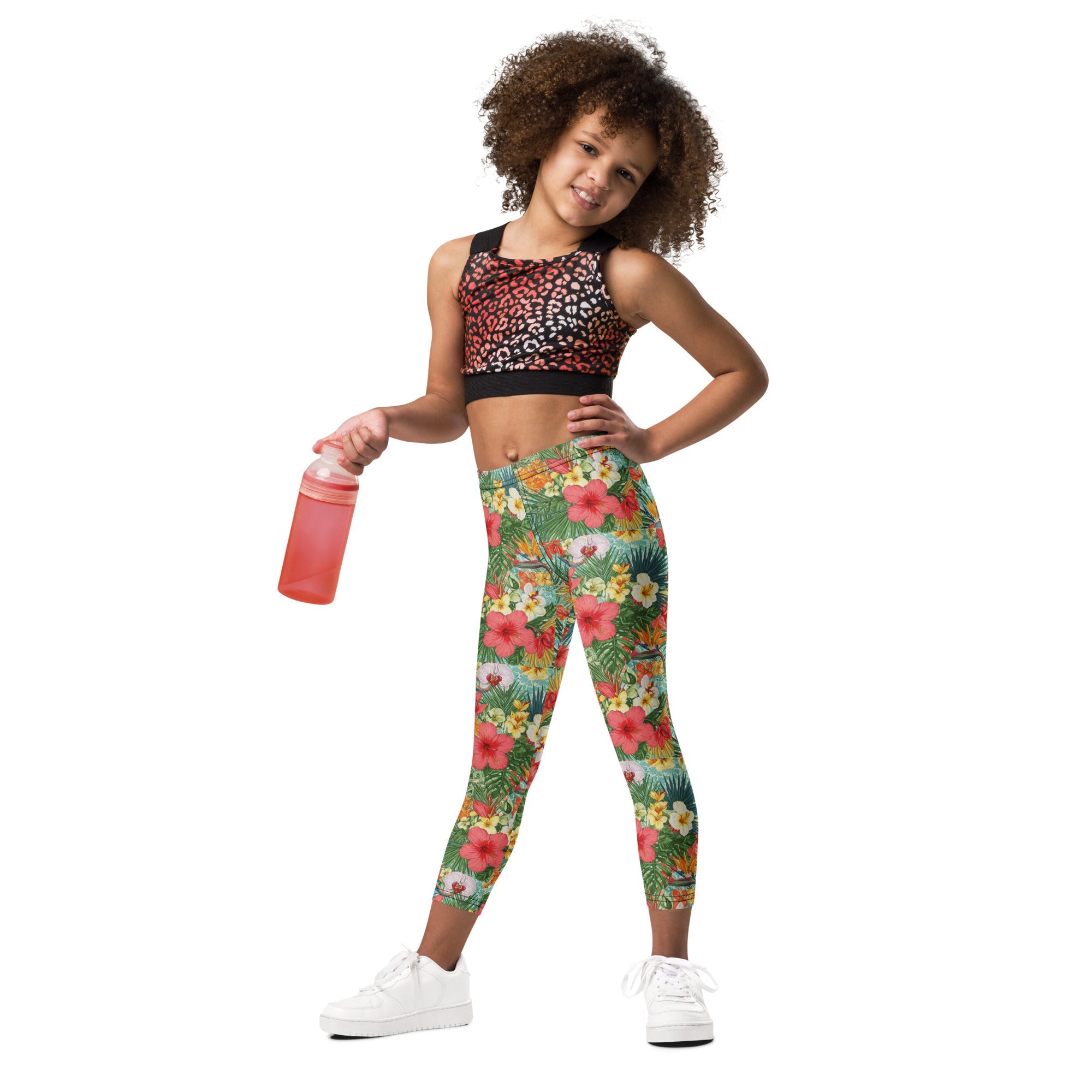 MDB Co. FLORAL BILLS ALL - OVER Kid's Leggings - The Million Dollar Bill Co.