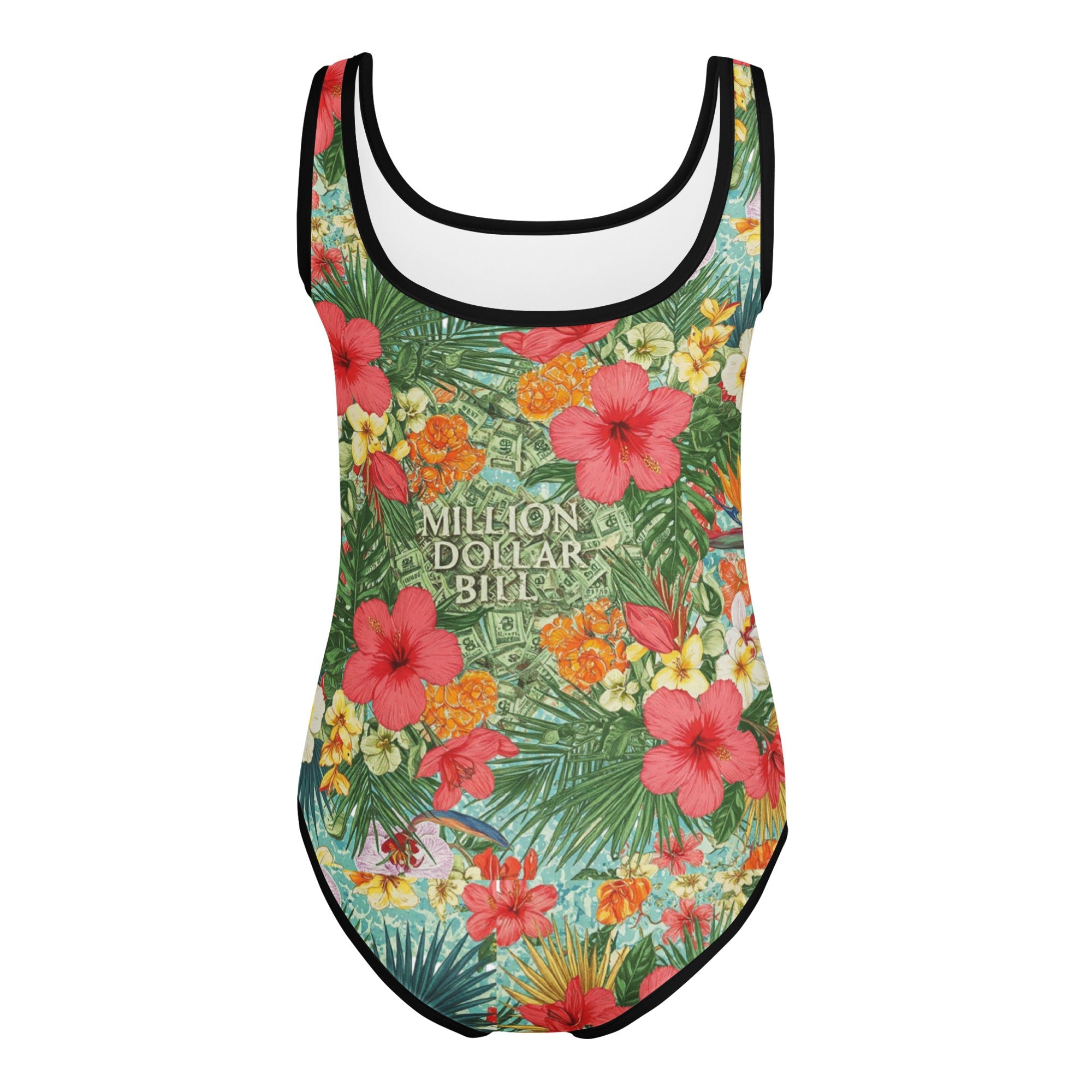 MDB Co. FLORAL BILLS All - Over Print Kids Swimsuit - The Million Dollar Bill Co.