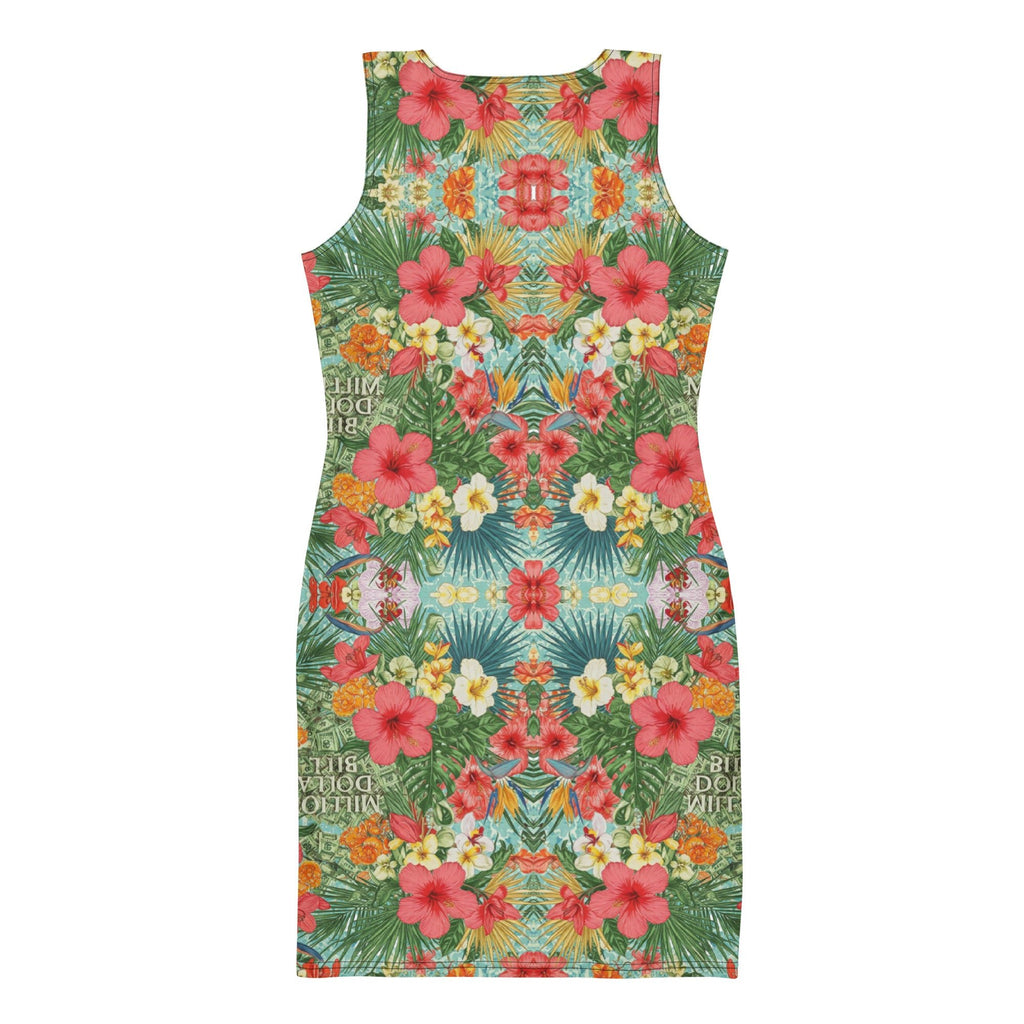 MDB Co. FLORAL BILLS Bodycon dress - The Million Dollar Bill Co. CUT-SEW