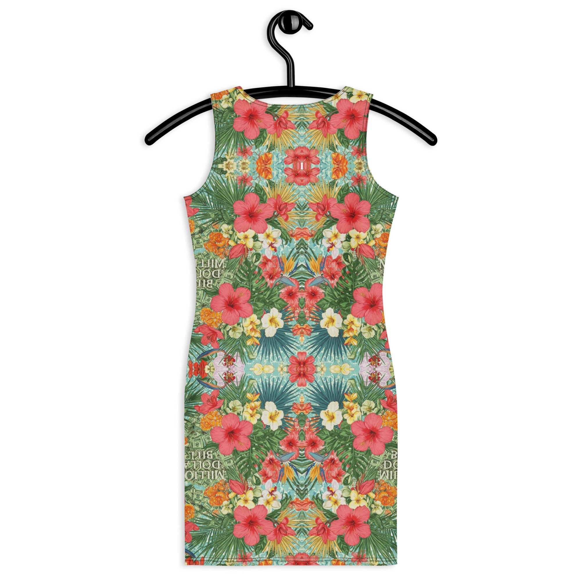 MDB Co. FLORAL BILLS Bodycon dress - The Million Dollar Bill Co. CUT-SEW