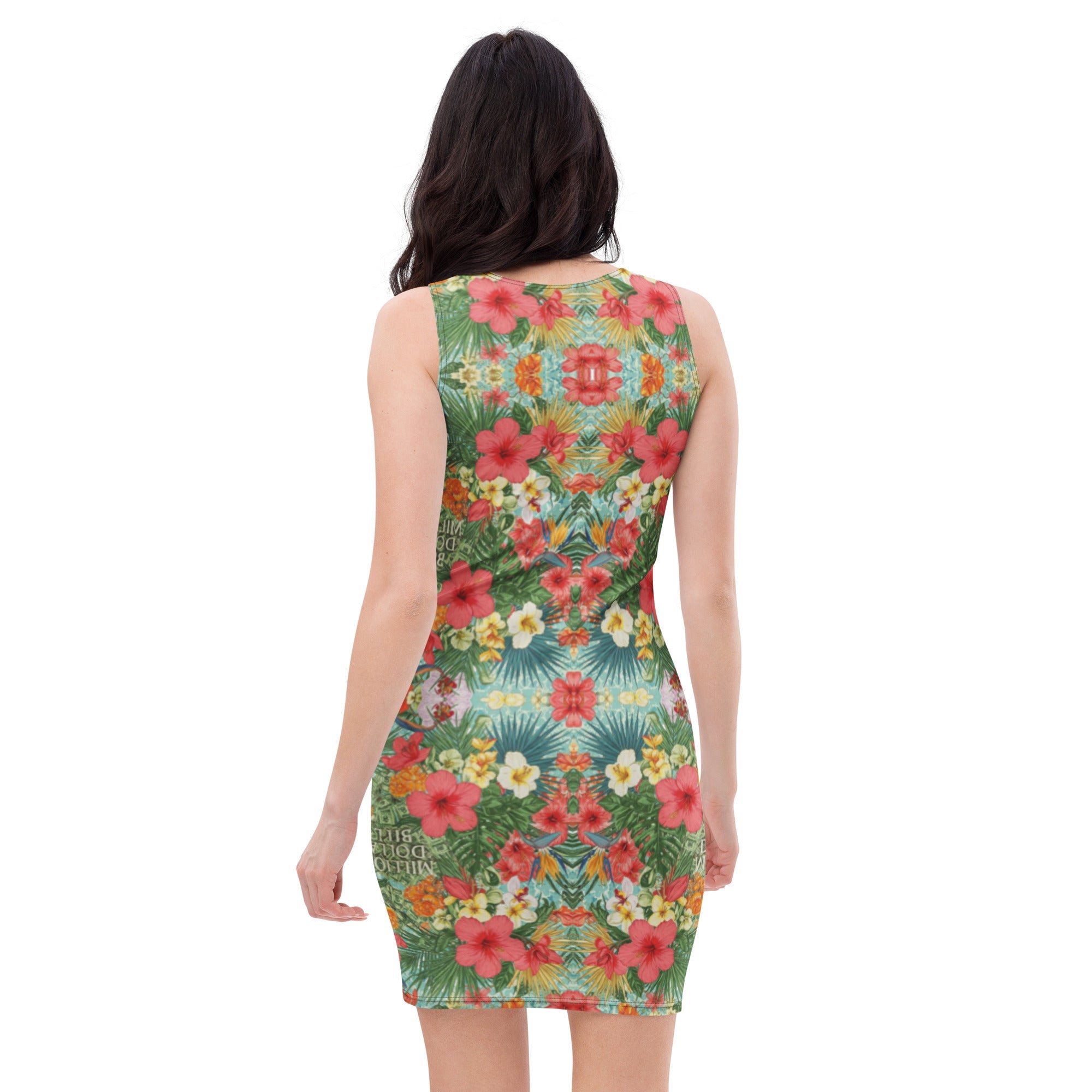 MDB Co. FLORAL BILLS Bodycon dress - The Million Dollar Bill Co.