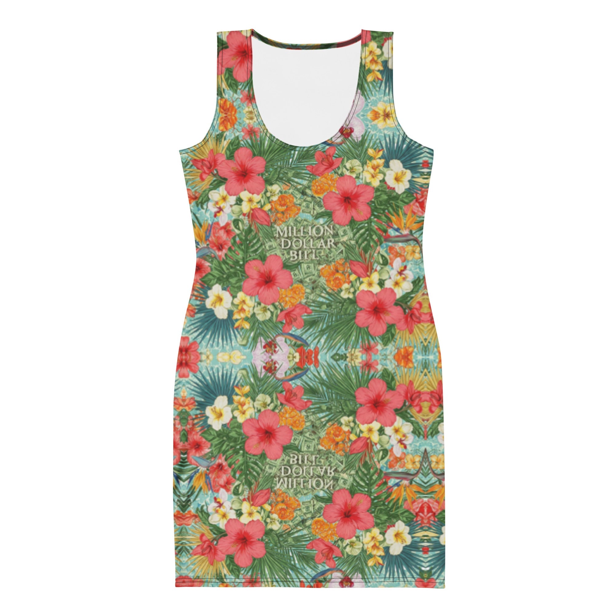 MDB Co. FLORAL BILLS Bodycon dress - The Million Dollar Bill Co.