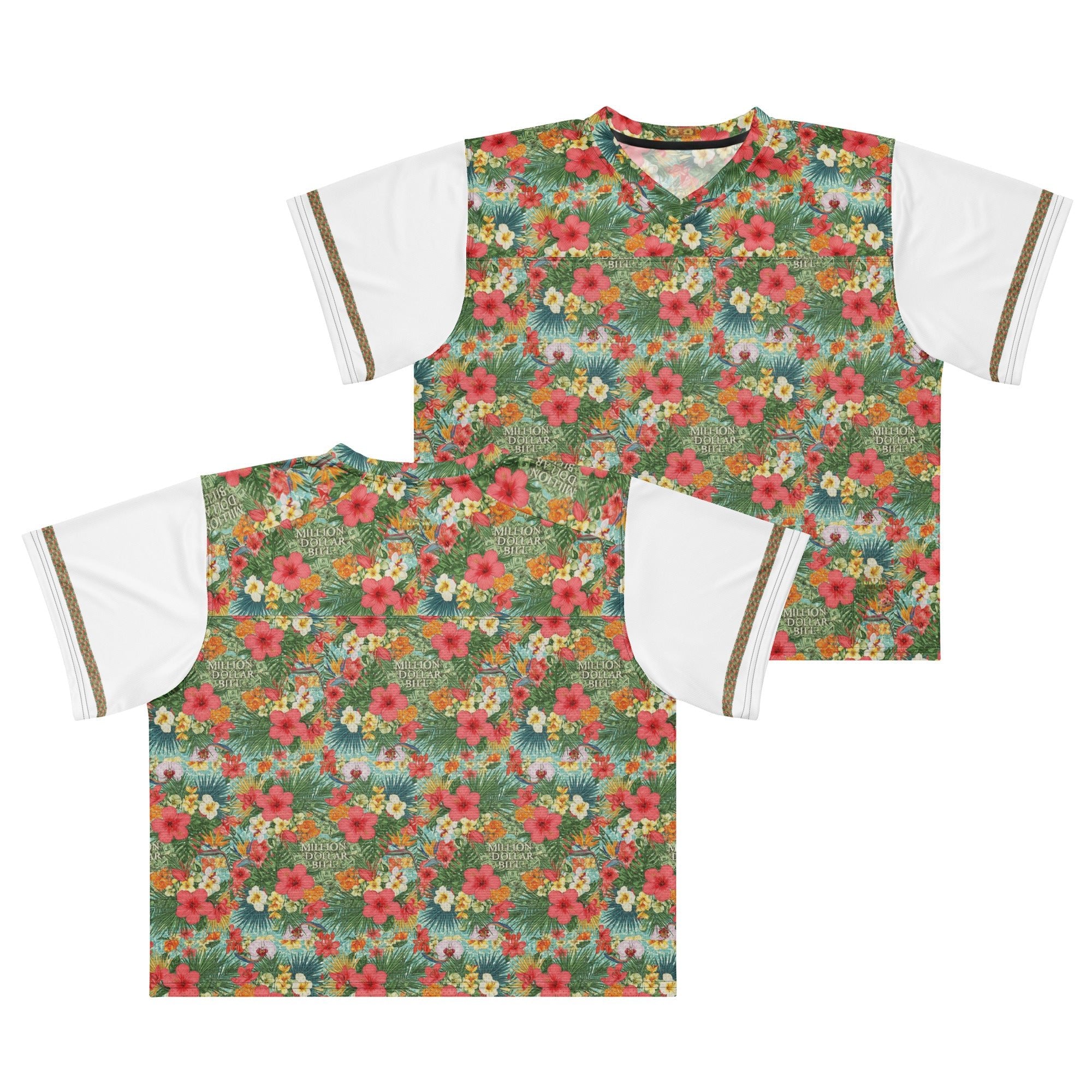 MDB Co. FLORAL BILLS Boxy football jersey - The Million Dollar Bill Co.