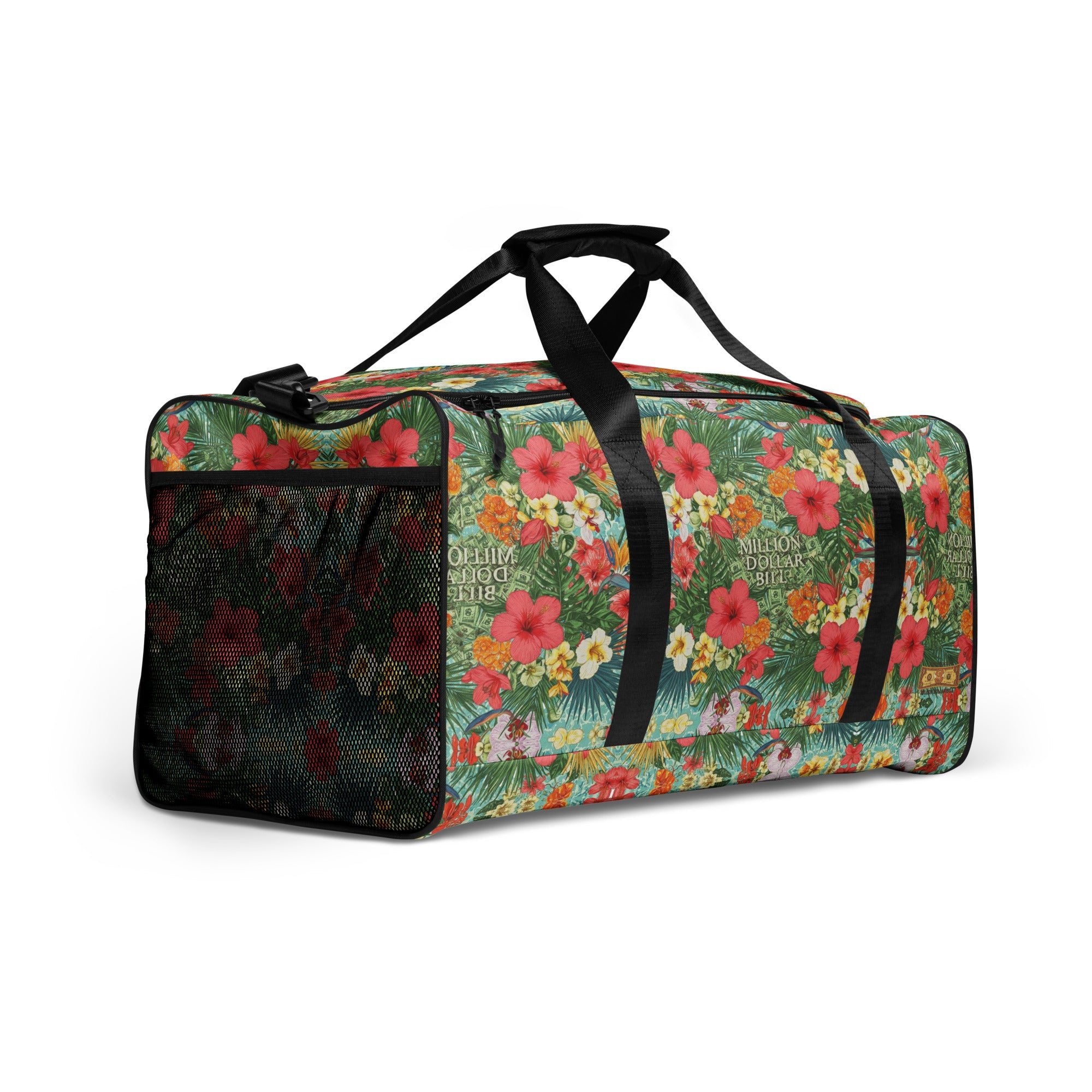 MDB Co. FLORAL BILLS Duffle bag - The Million Dollar Bill Co.