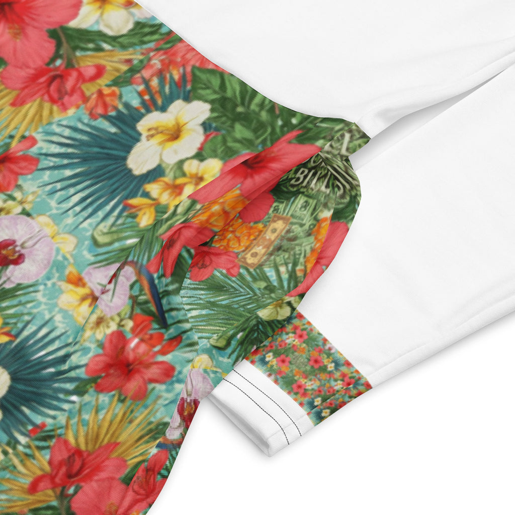 MDB Co. FLORAL BILLS Half All-over print long sleeve midi dress - The Million Dollar Bill Co.