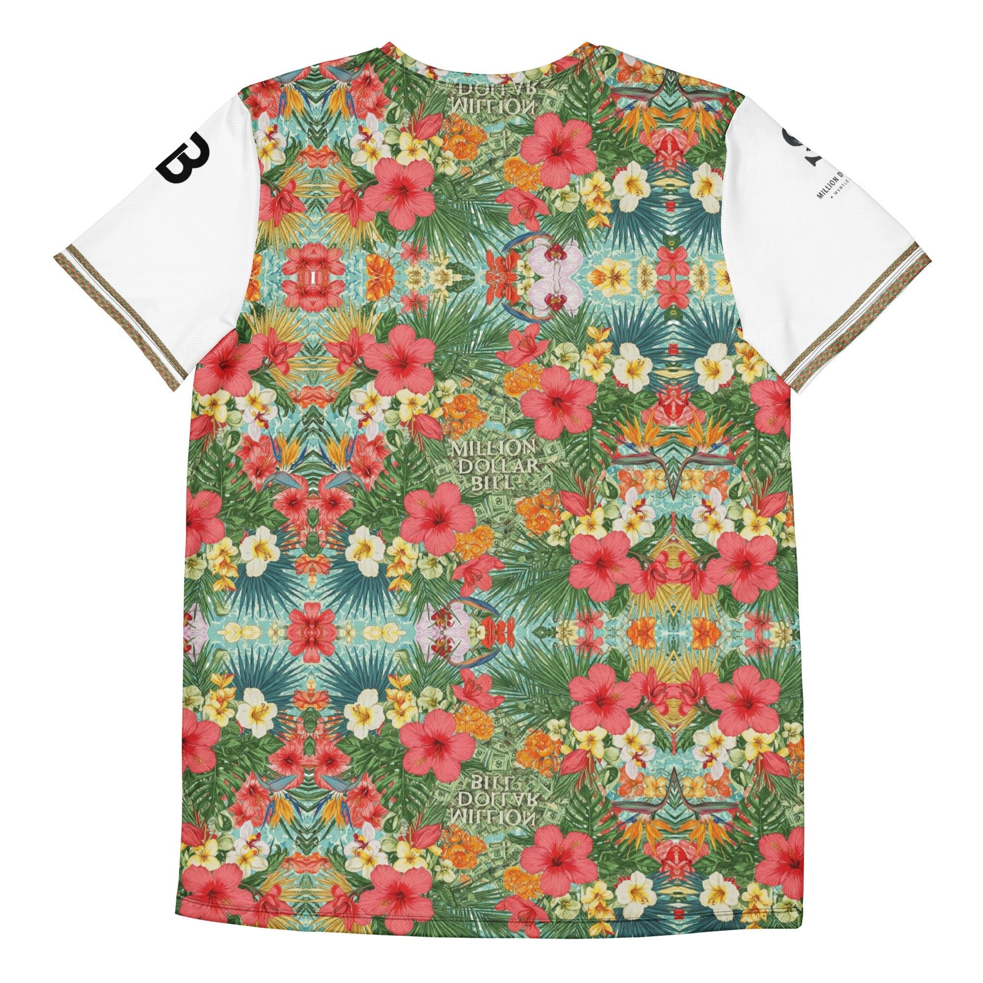 MDB Co. FLORAL BILLS Men's athletic t-shirt - The Million Dollar Bill Co.