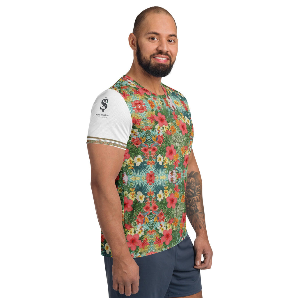 MDB Co. FLORAL BILLS Men's athletic t-shirt - The Million Dollar Bill Co.
