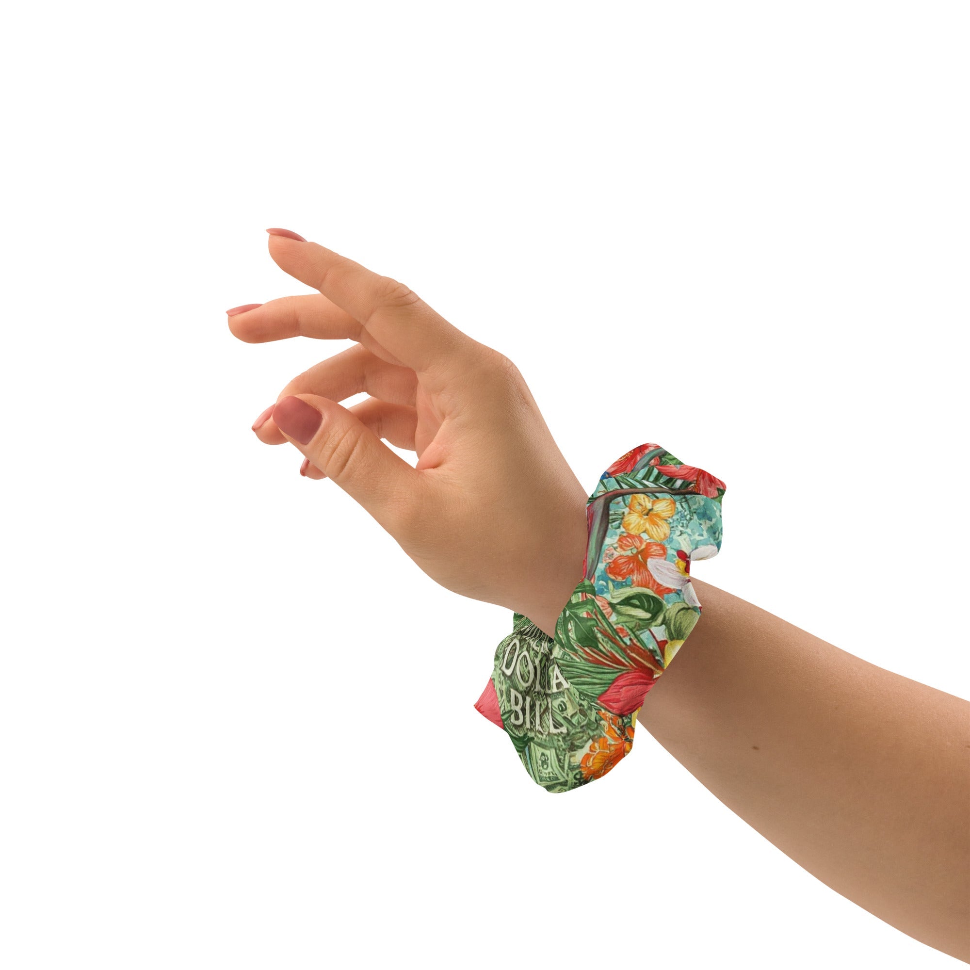 MDB Co. FLORAL BILLS Recycled Scrunchie - The Million Dollar Bill Co.