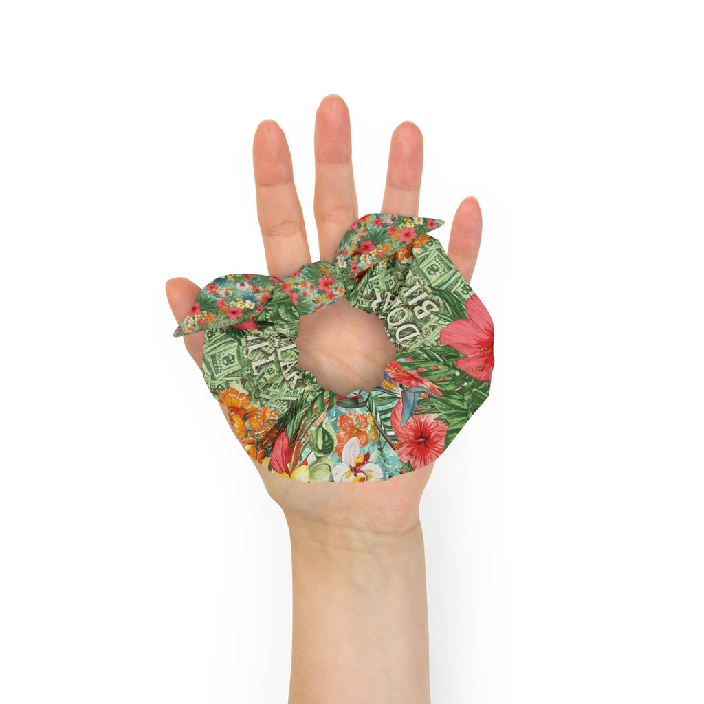 MDB Co. FLORAL BILLS Recycled Scrunchie - The Million Dollar Bill Co.