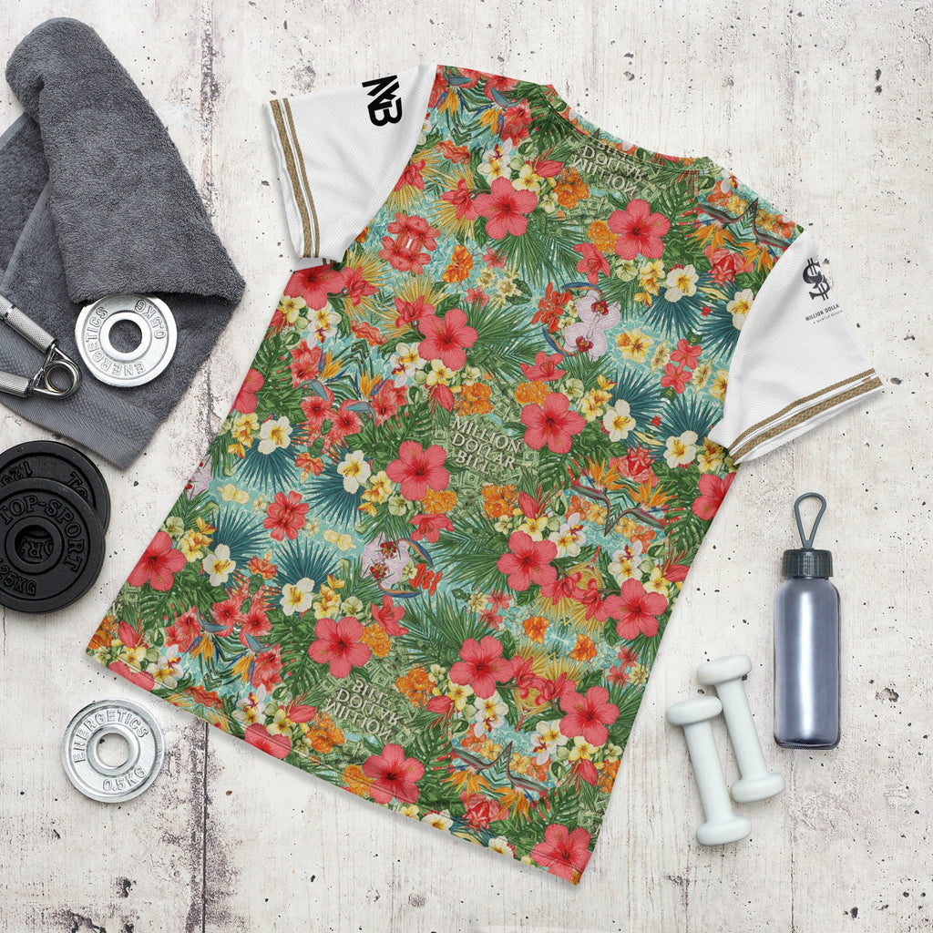 MDB Co. FLORAL BILLS Women's athletic t-shirt - The Million Dollar Bill Co. 5