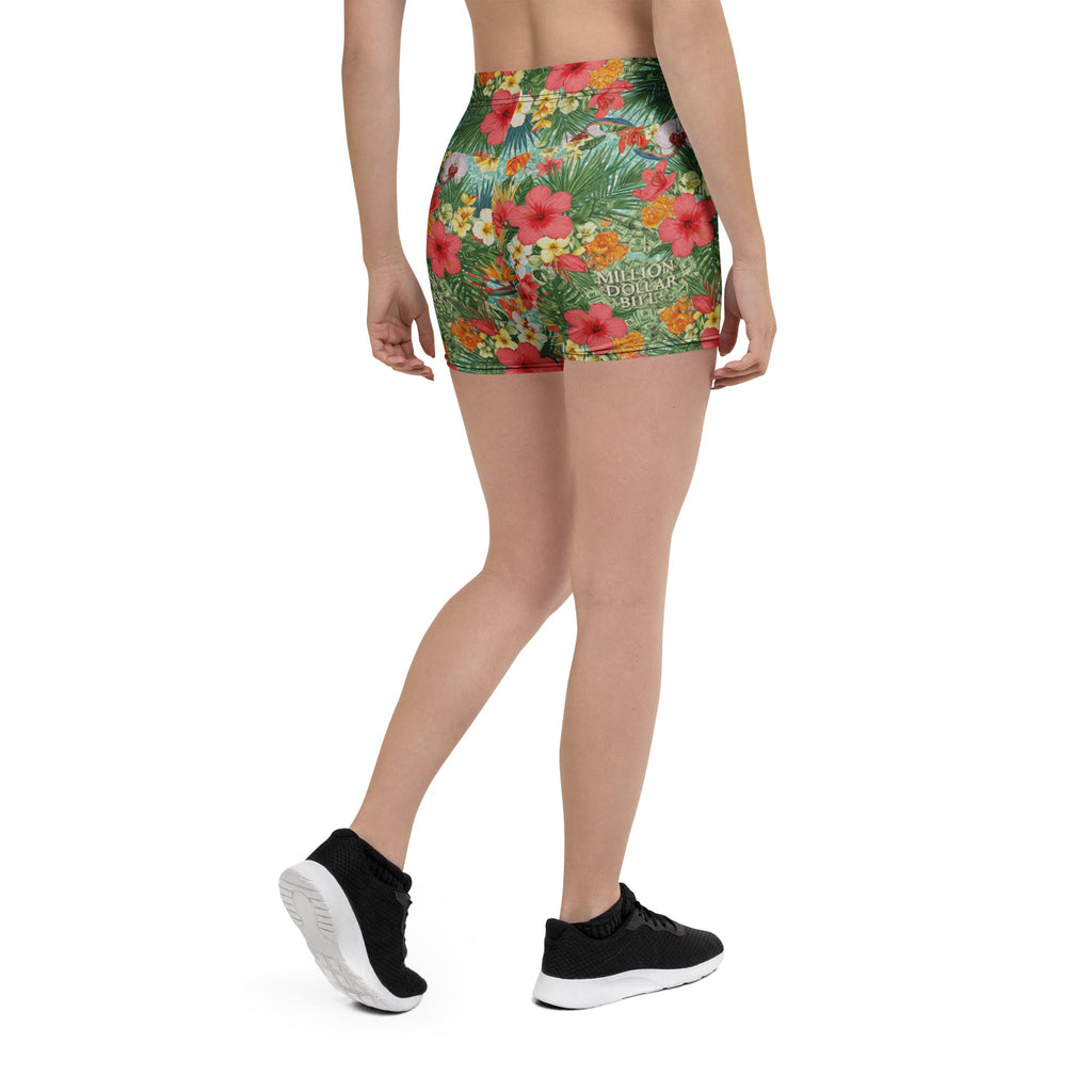 MDB Co. FLORAL BILLS women's Shorts - The Million Dollar Bill Co. CUT-SEW