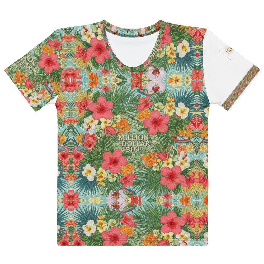 MDB Co. FLORAL BILLS Women's T-shirt - The Million Dollar Bill Co.