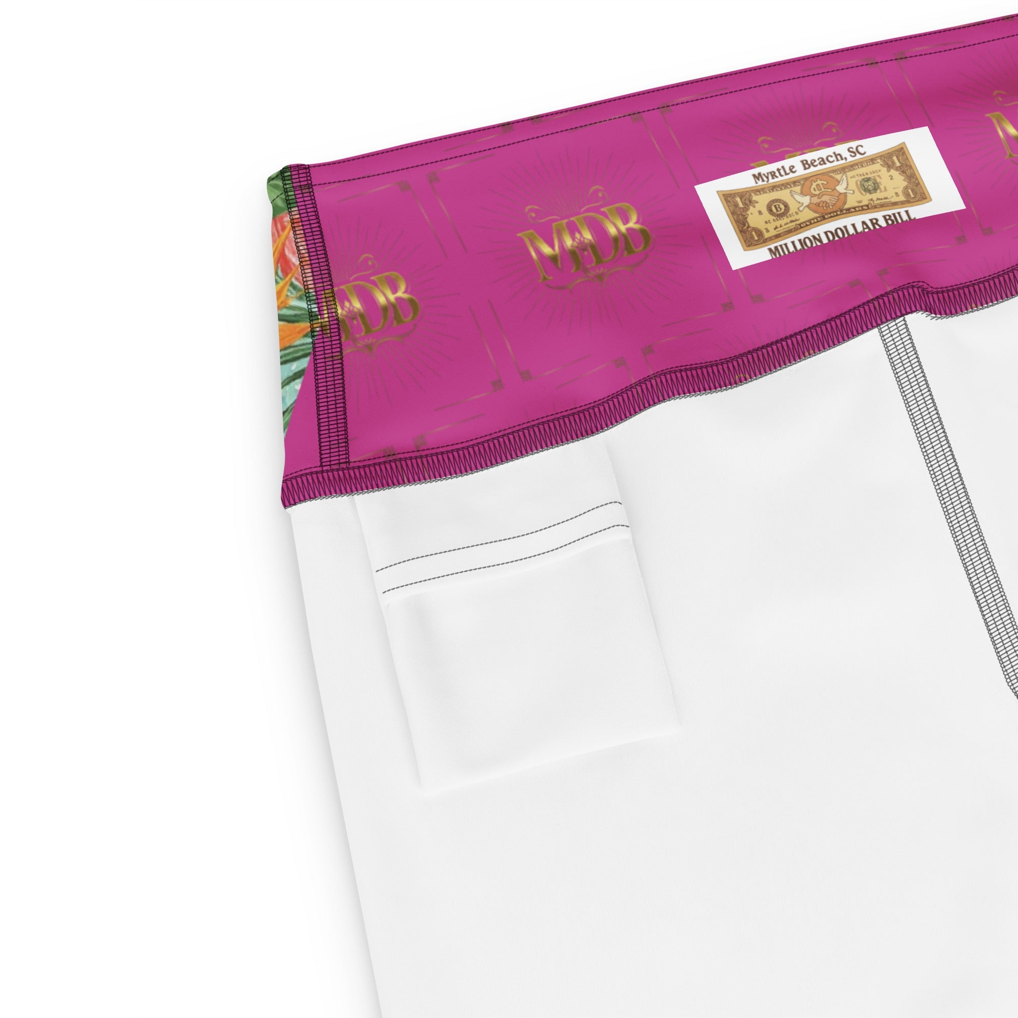 MDB Co. FLORAL BILLS women's Yoga Shorts - The Million Dollar Bill Co.