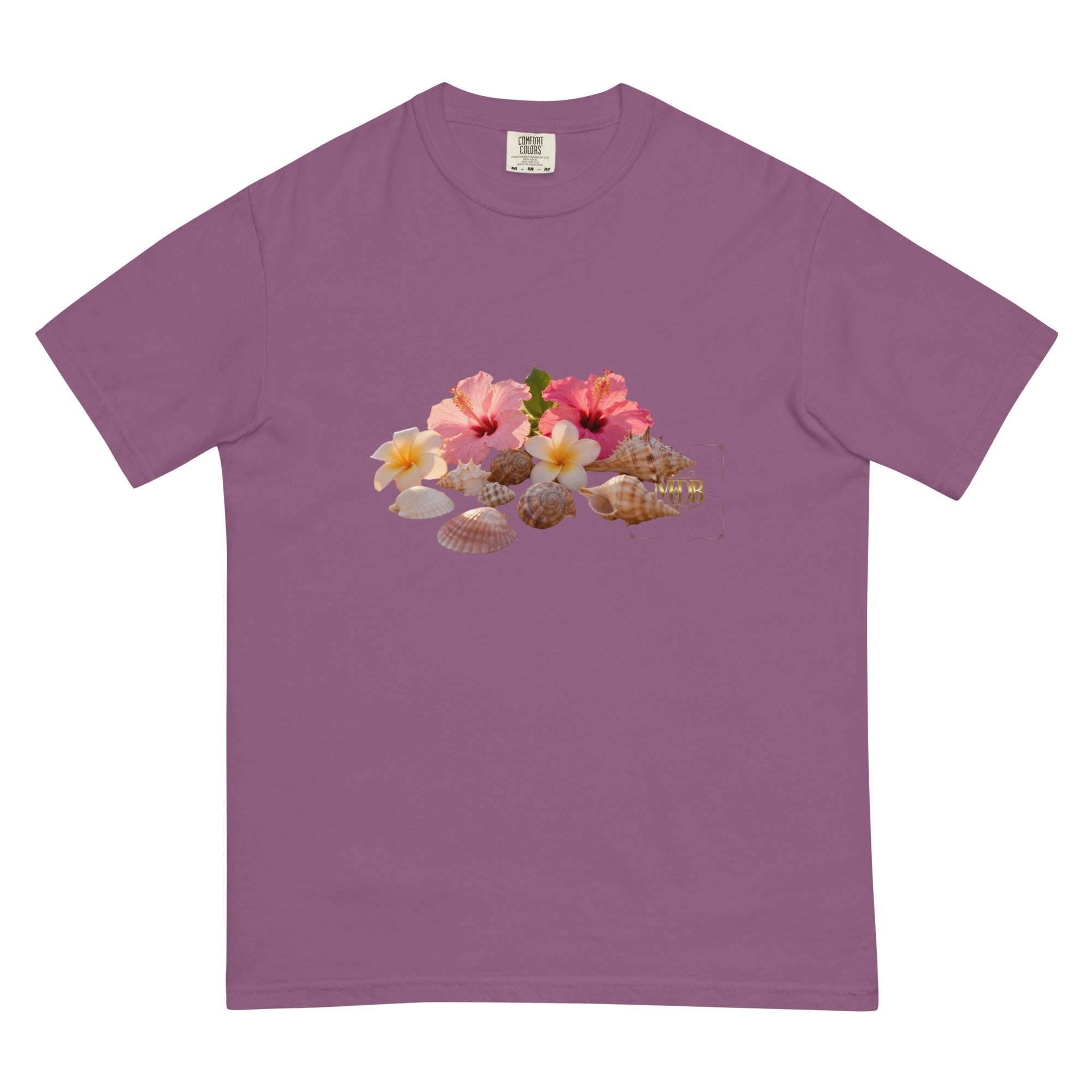 MDB Co. FLORAL Unisex garment - dyed heavyweight t-shirt - The Million Dollar Bill Co.