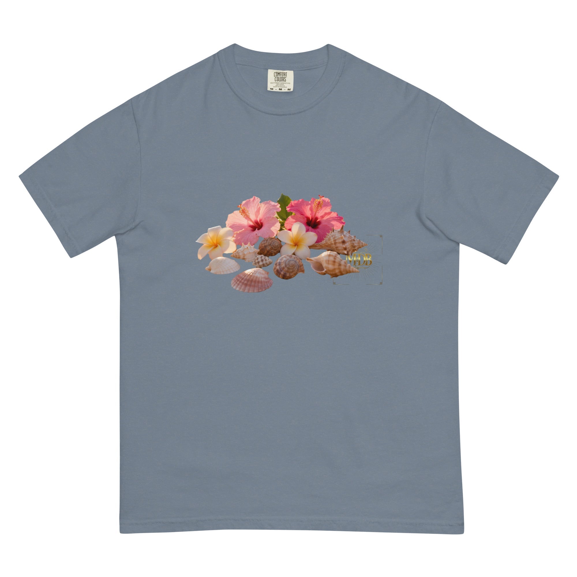 MDB Co. FLORAL Unisex garment - dyed heavyweight t-shirt - The Million Dollar Bill Co.