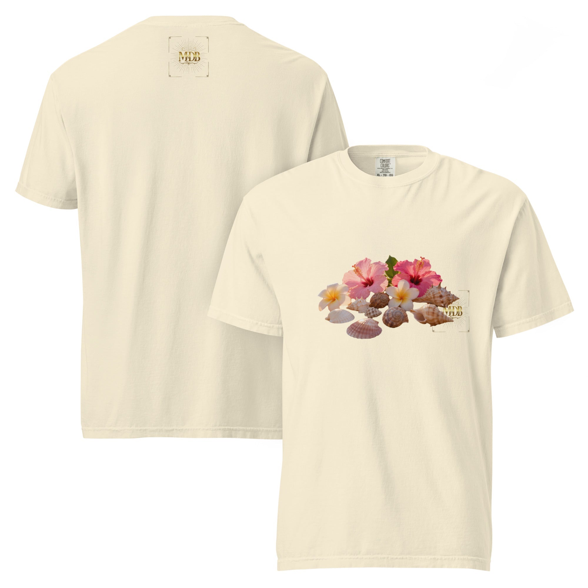 MDB Co. FLORAL Unisex garment - dyed heavyweight t-shirt - The Million Dollar Bill Co.