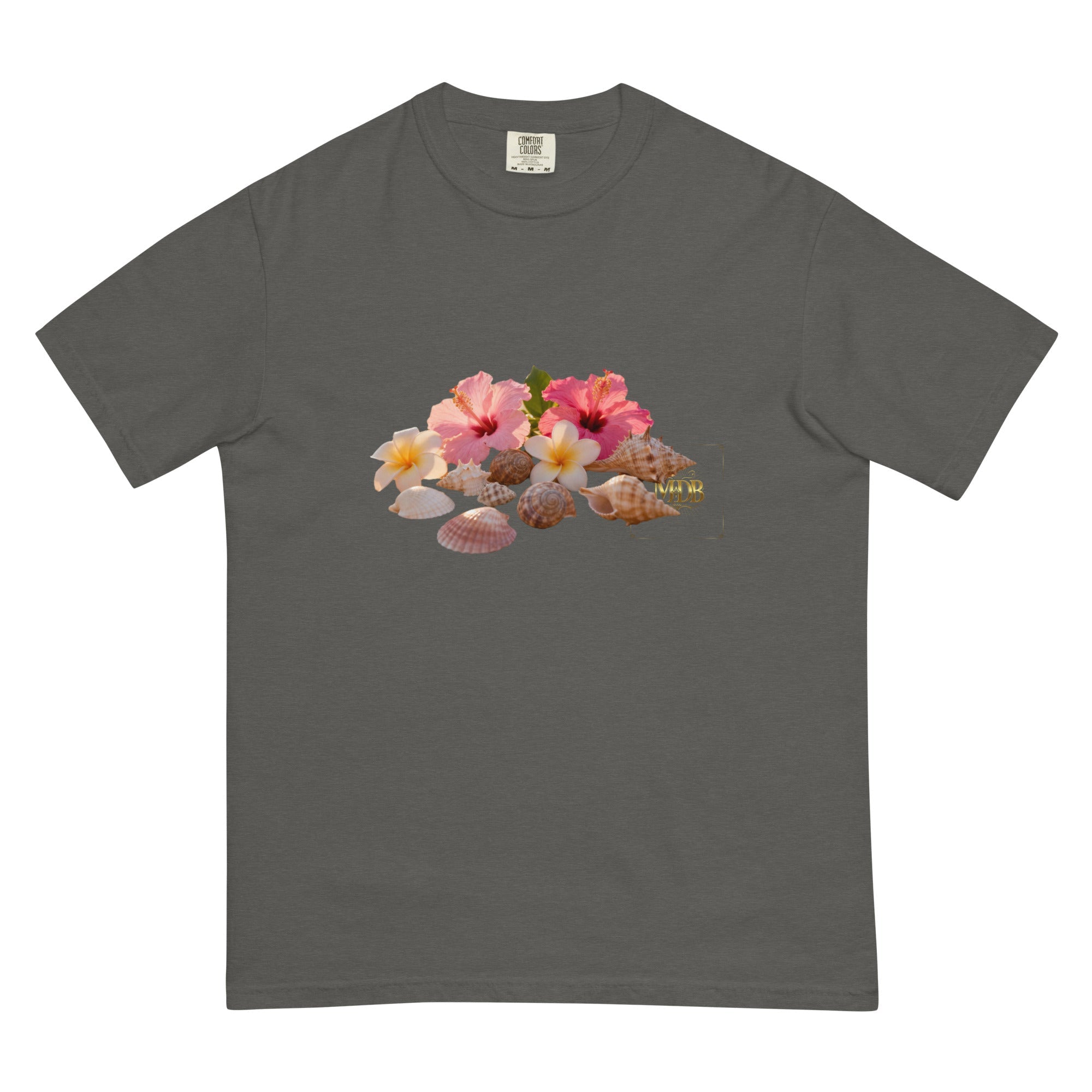 MDB Co. FLORAL PRINT Unisex garment-dyed heavyweight t-shirt - The Million Dollar Bill Co.