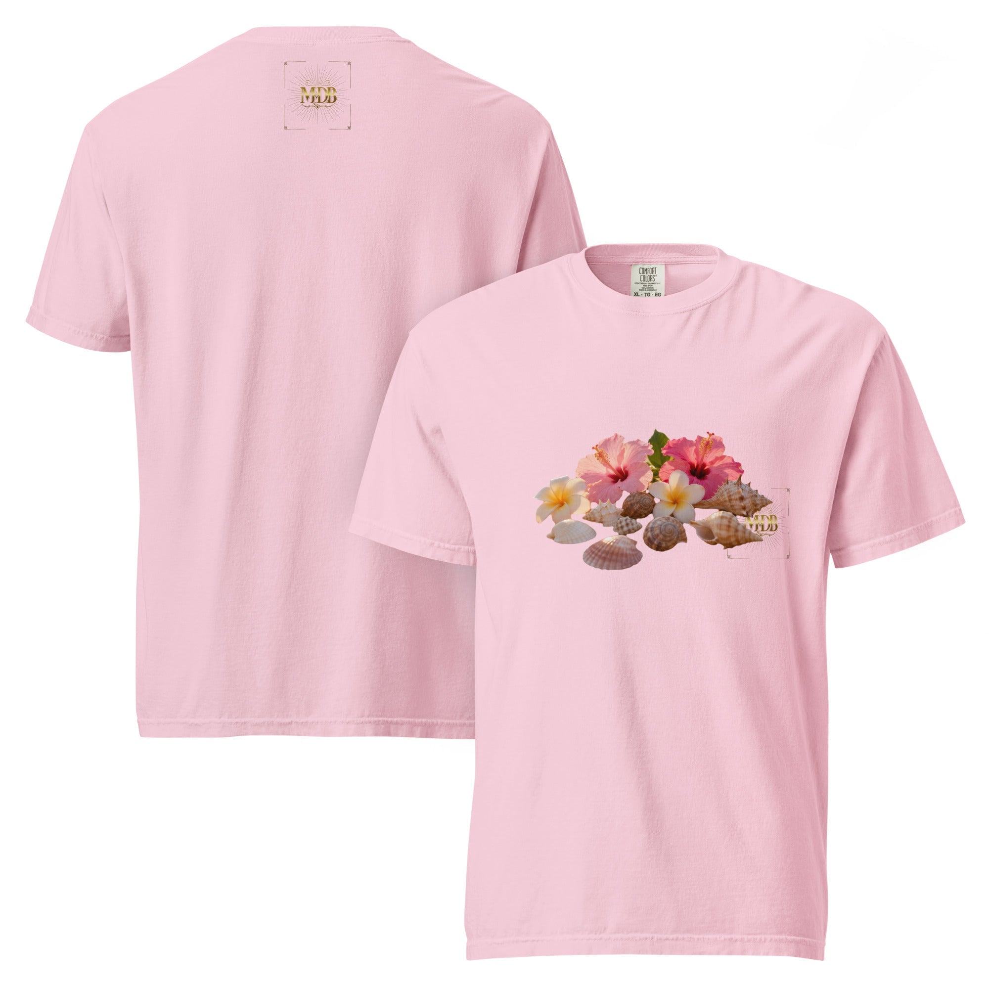 MDB Co. FLORAL Unisex garment - dyed heavyweight t-shirt - The Million Dollar Bill Co.