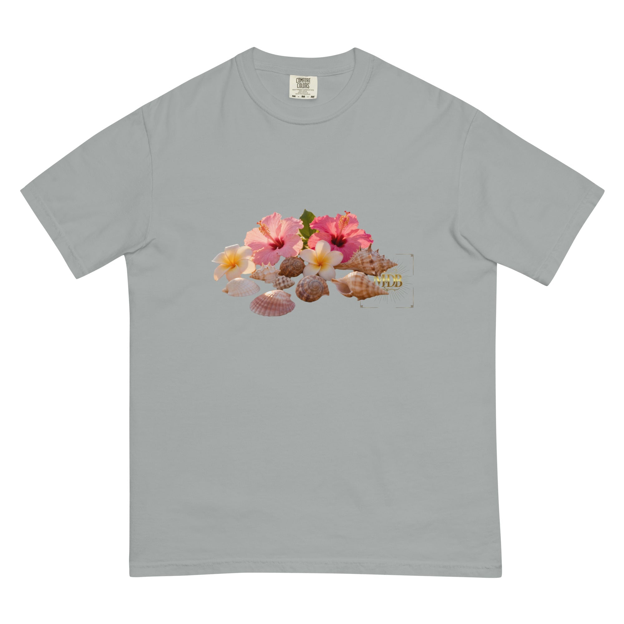 MDB Co. FLORAL Unisex garment - dyed heavyweight t-shirt - The Million Dollar Bill Co.