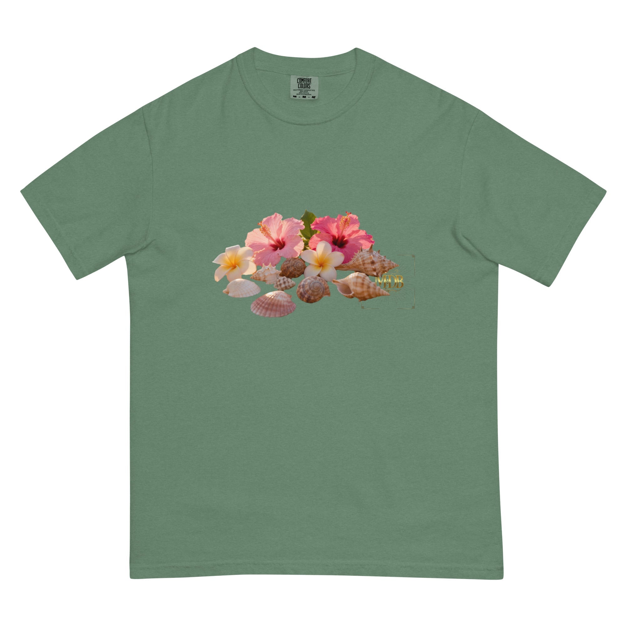 MDB Co. FLORAL Unisex garment - dyed heavyweight t-shirt - The Million Dollar Bill Co.