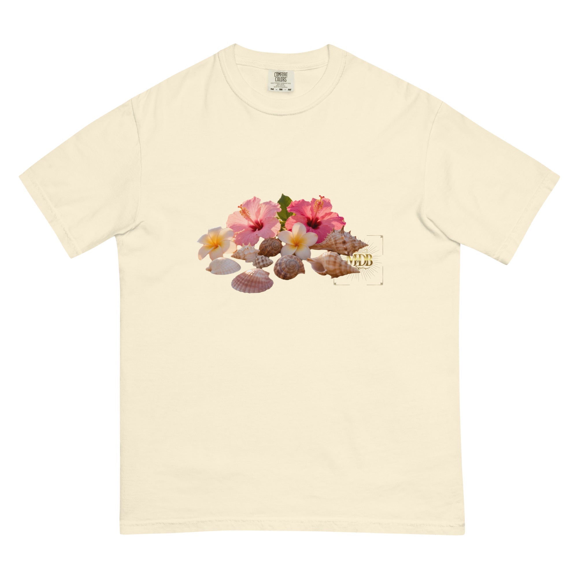 MDB Co. FLORAL Unisex garment - dyed heavyweight t-shirt - The Million Dollar Bill Co.