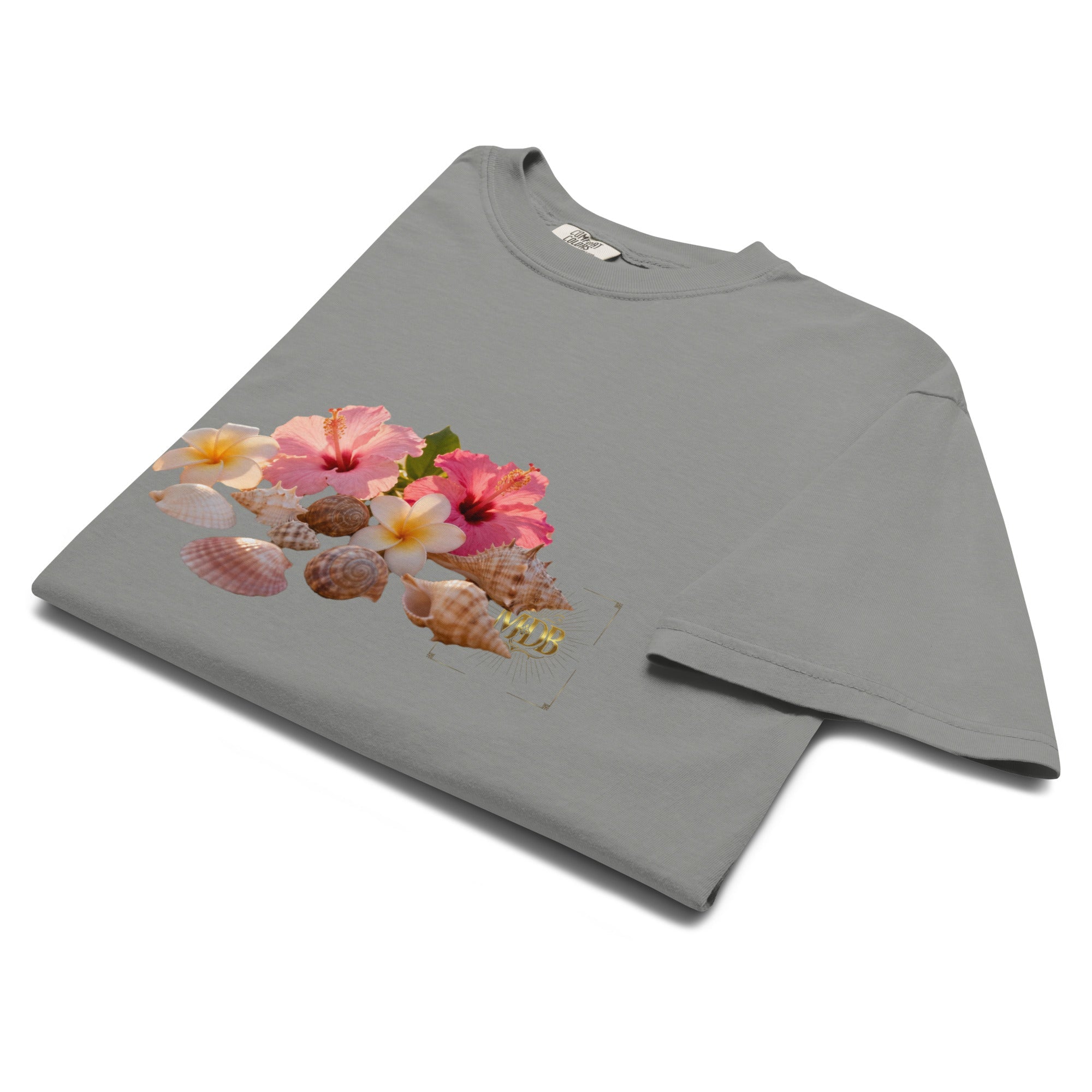MDB Co. FLORAL Unisex garment - dyed heavyweight t-shirt - The Million Dollar Bill Co.