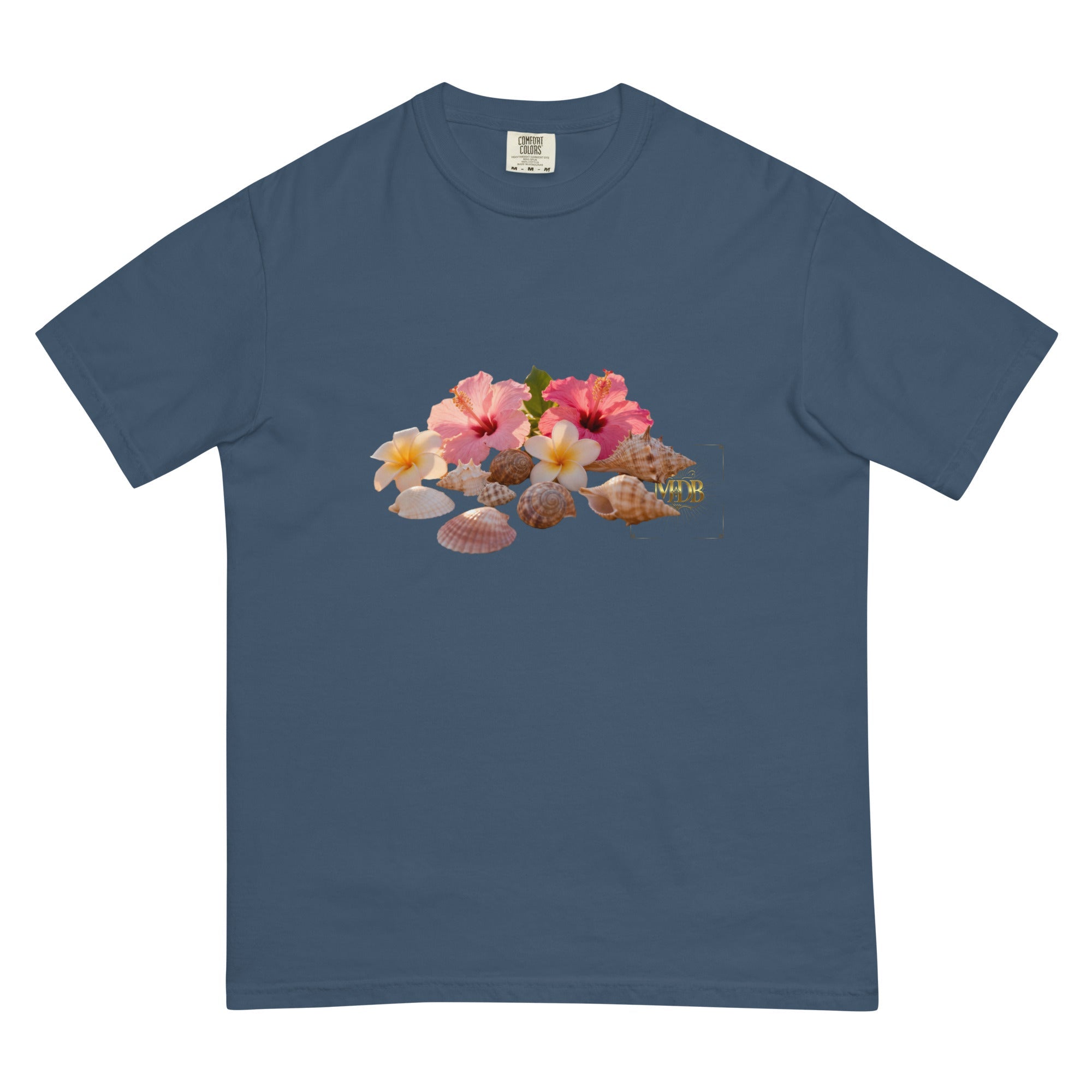 MDB Co. FLORAL PRINT Unisex garment-dyed heavyweight t-shirt - The Million Dollar Bill Co.