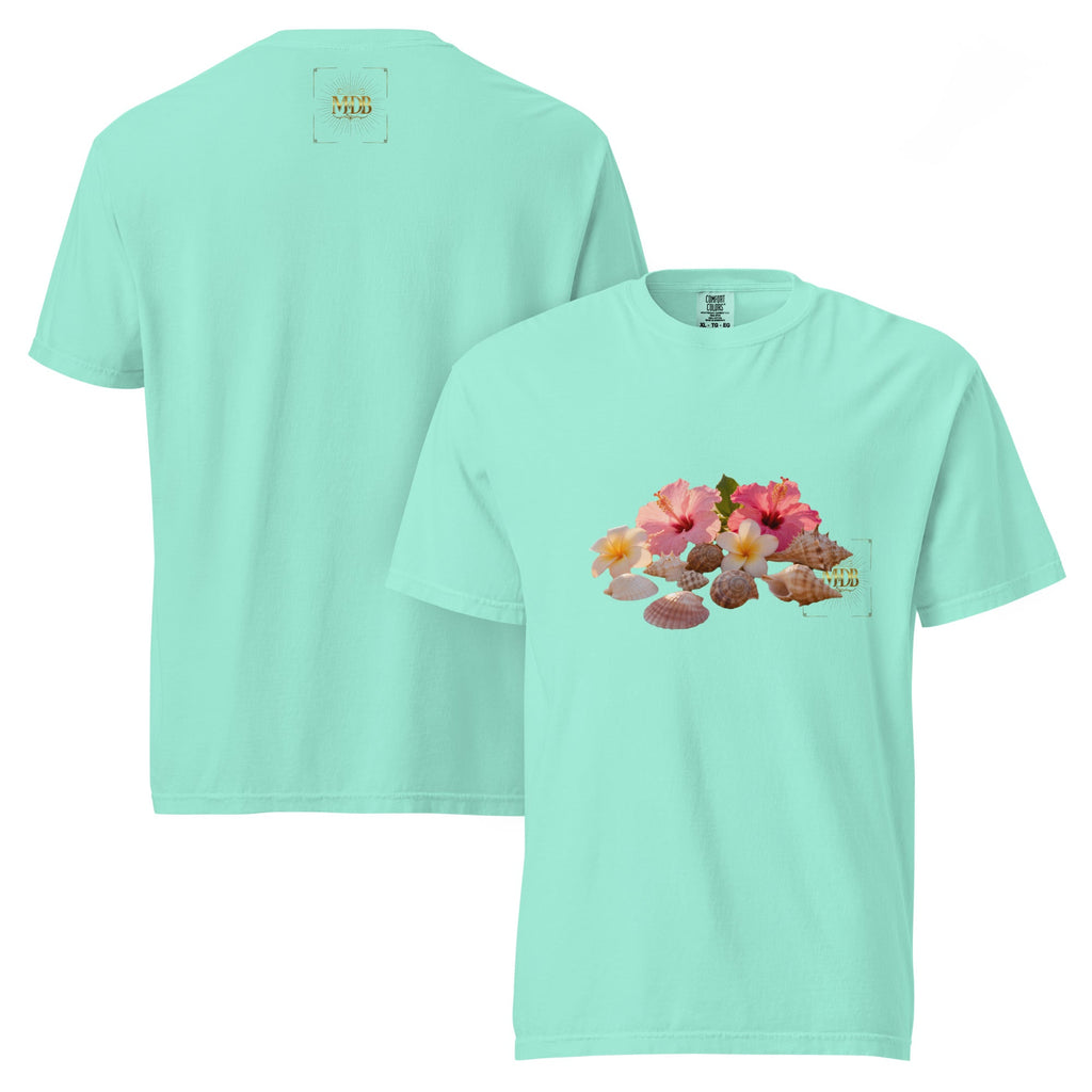 MDB Co. FLORAL Unisex garment - dyed heavyweight t-shirt - The Million Dollar Bill Co.