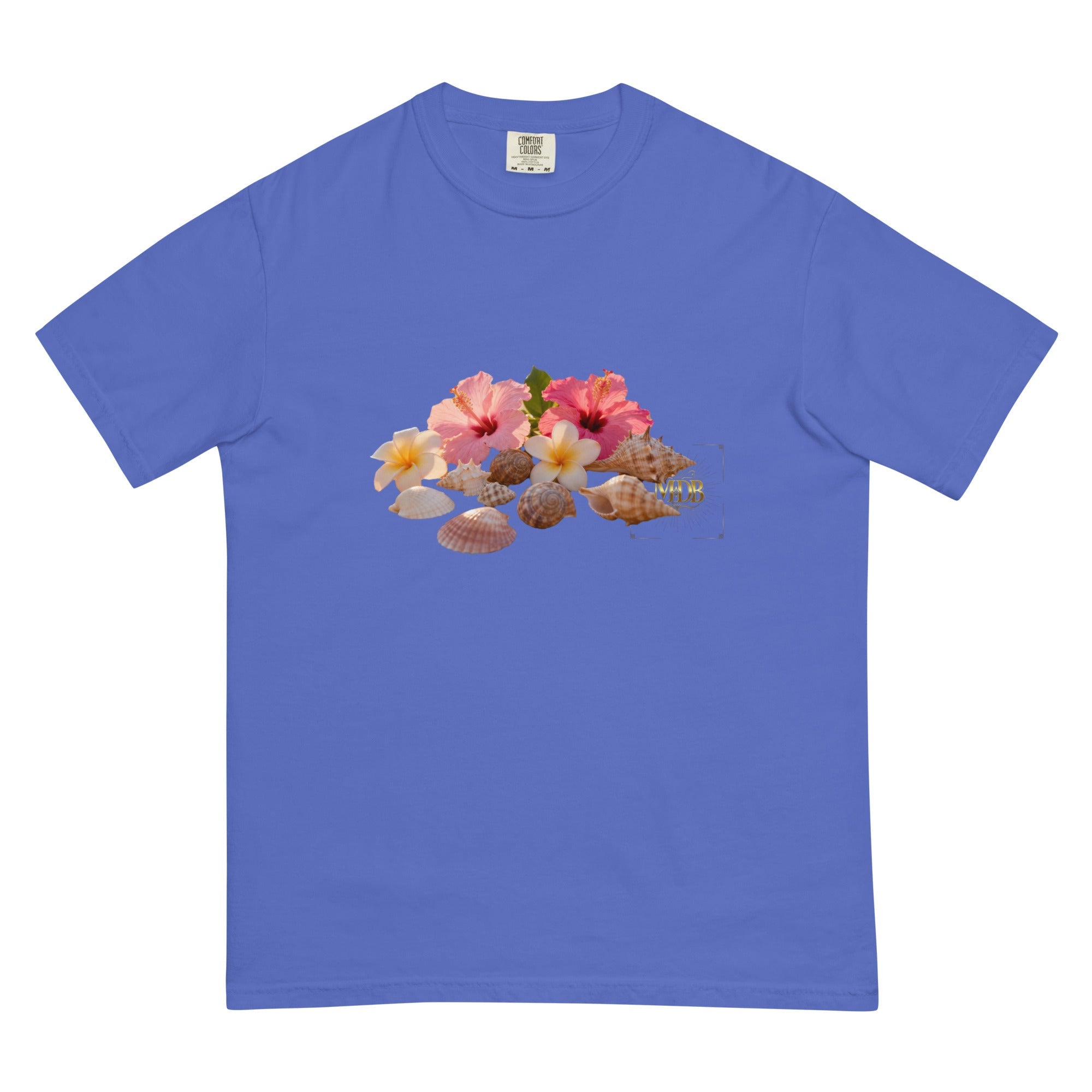 MDB Co. FLORAL Unisex garment - dyed heavyweight t-shirt - The Million Dollar Bill Co.