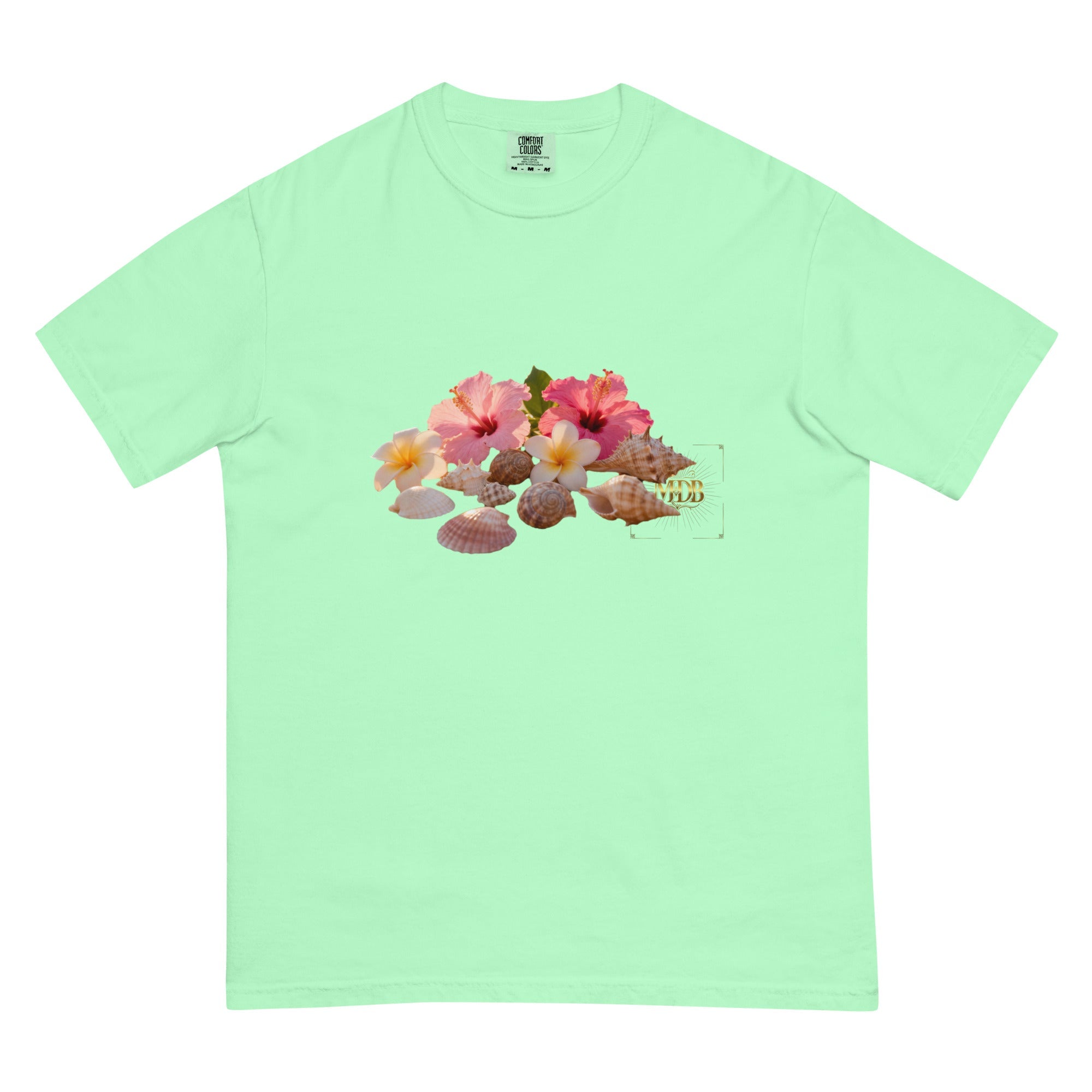 MDB Co. FLORAL Unisex garment - dyed heavyweight t-shirt - The Million Dollar Bill Co.