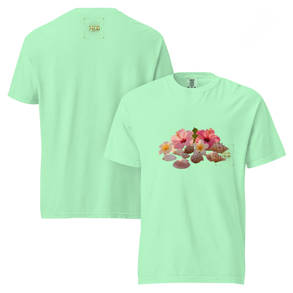 MDB Co. FLORAL Unisex garment - dyed heavyweight t-shirt - The Million Dollar Bill Co.
