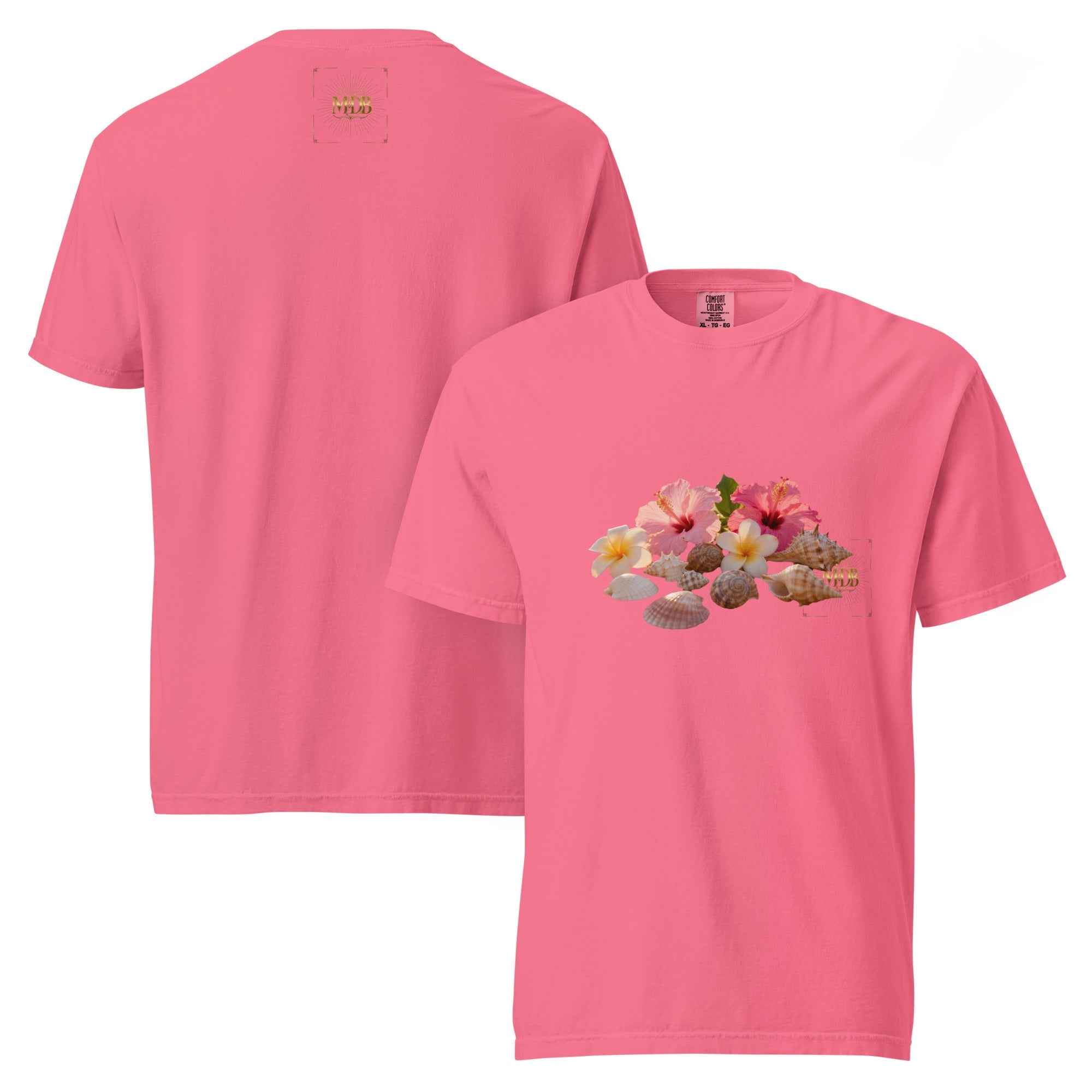 MDB Co. FLORAL Unisex garment - dyed heavyweight t-shirt - The Million Dollar Bill Co.