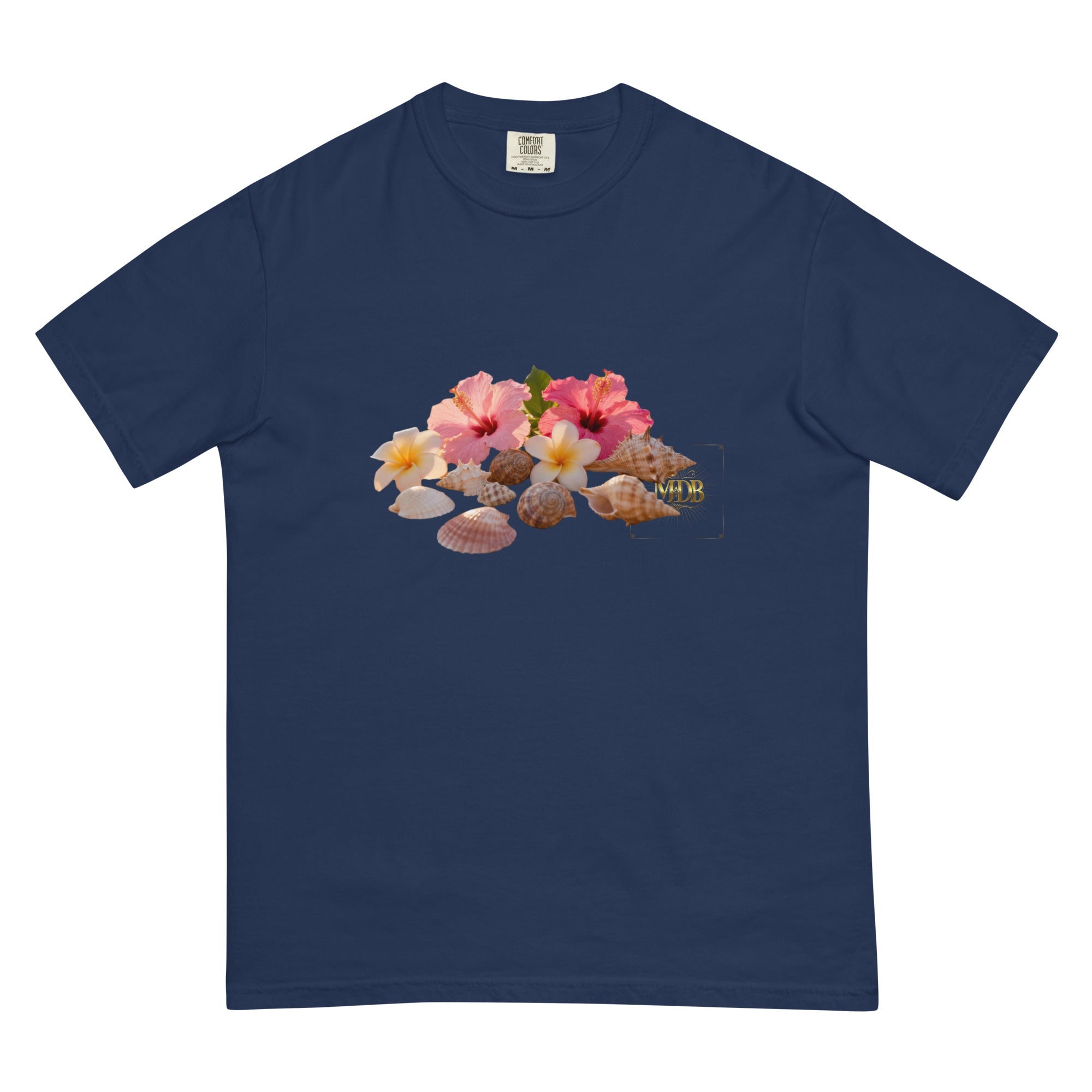 MDB Co. FLORAL PRINT Unisex garment-dyed heavyweight t-shirt - The Million Dollar Bill Co.