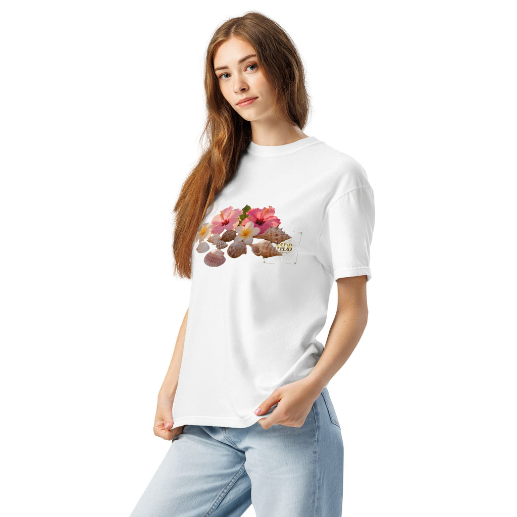 MDB Co. FLORAL Unisex garment - dyed heavyweight t-shirt - The Million Dollar Bill Co.