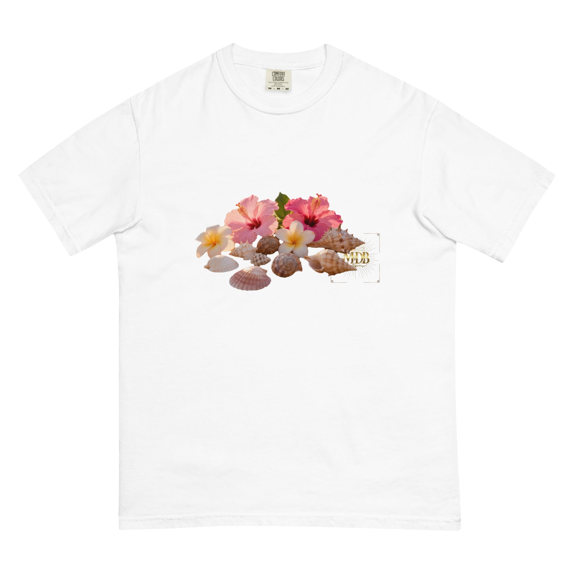 MDB Co. FLORAL PRINT Unisex garment-dyed heavyweight t-shirt - The Million Dollar Bill Co.