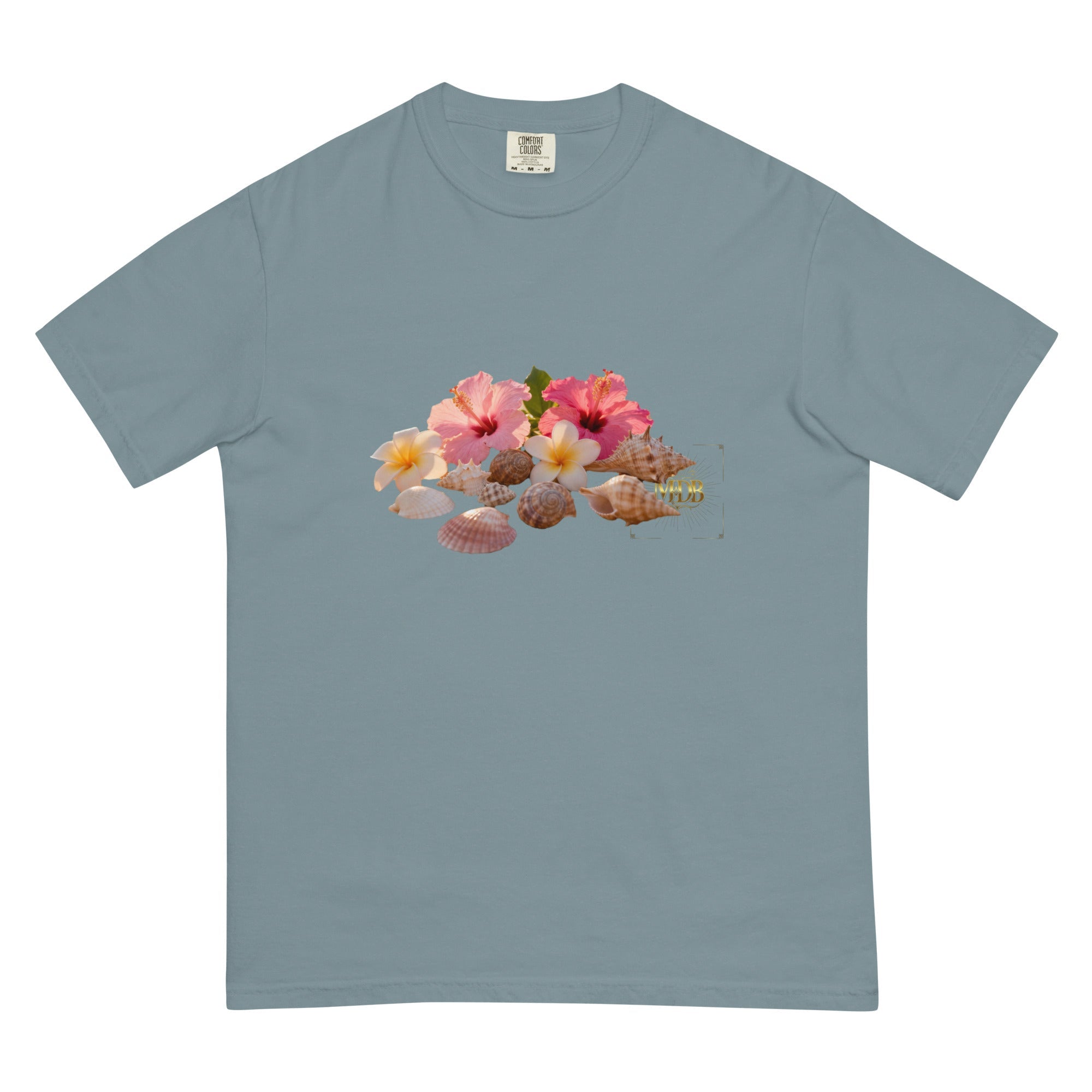 MDB Co. FLORAL Unisex garment - dyed heavyweight t-shirt - The Million Dollar Bill Co.