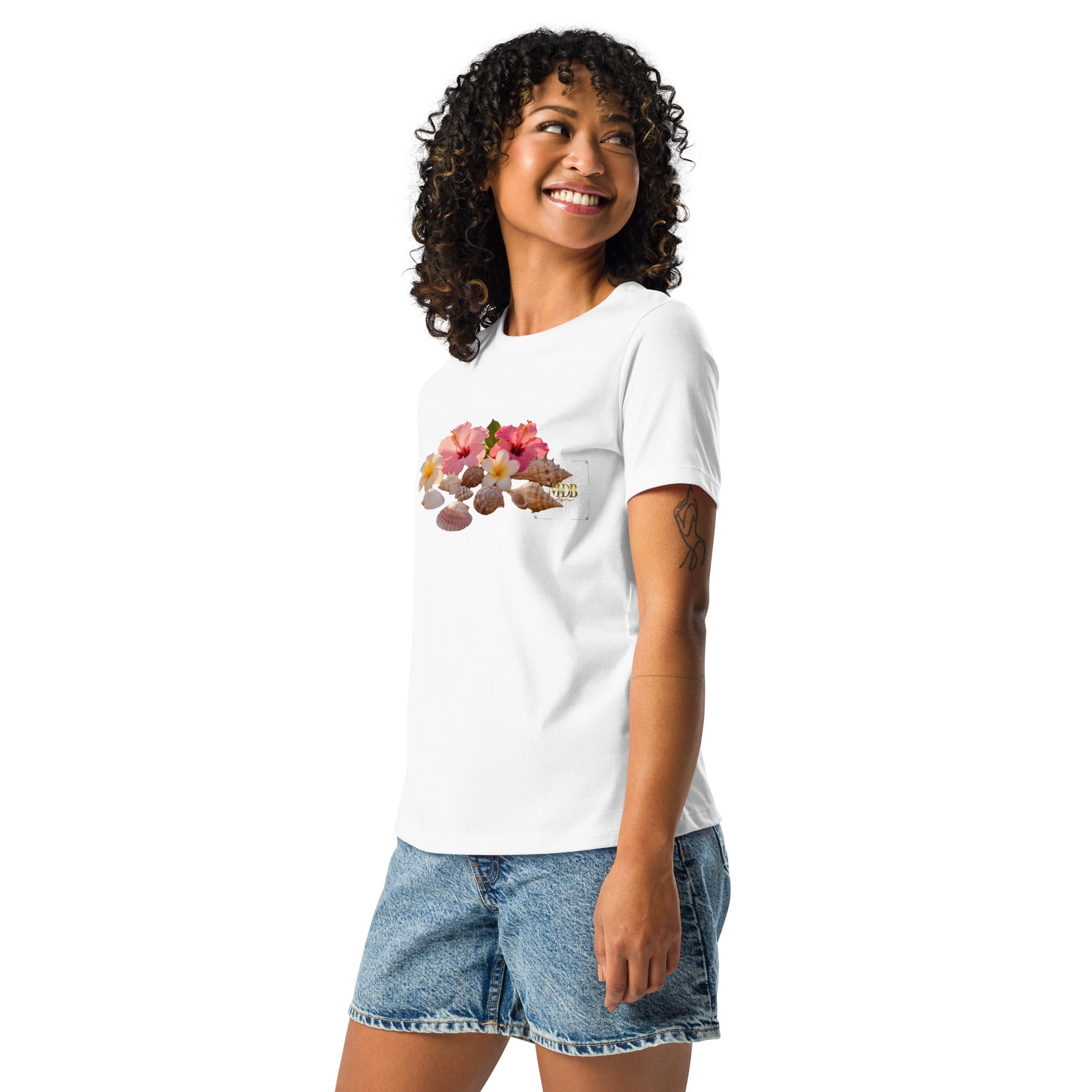 MDB Co. FLORAL Women's Relaxed T-Shirt - The Million Dollar Bill Co.