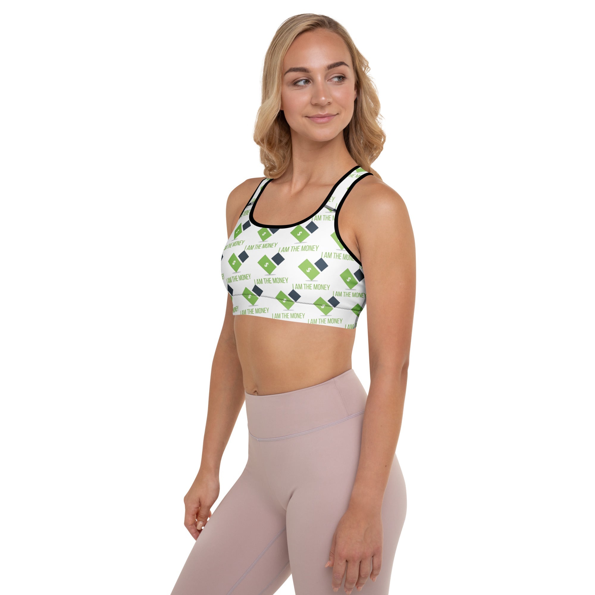 MDB Co. I AM Padded Sports Bra - The Million Dollar Bill Co.
