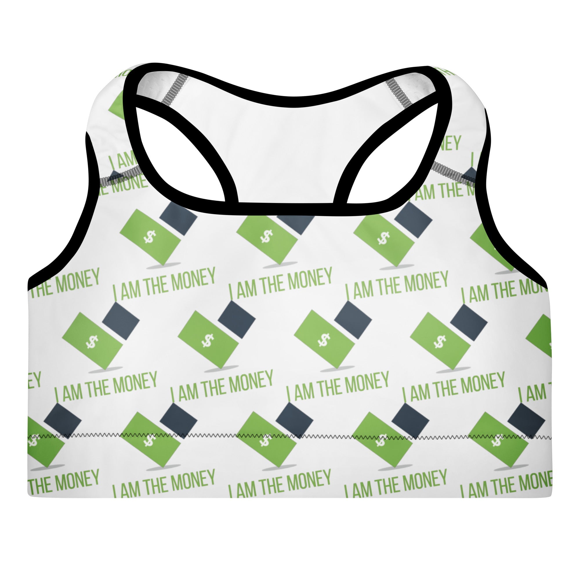 MDB Co. I AM Padded Sports Bra - The Million Dollar Bill Co.