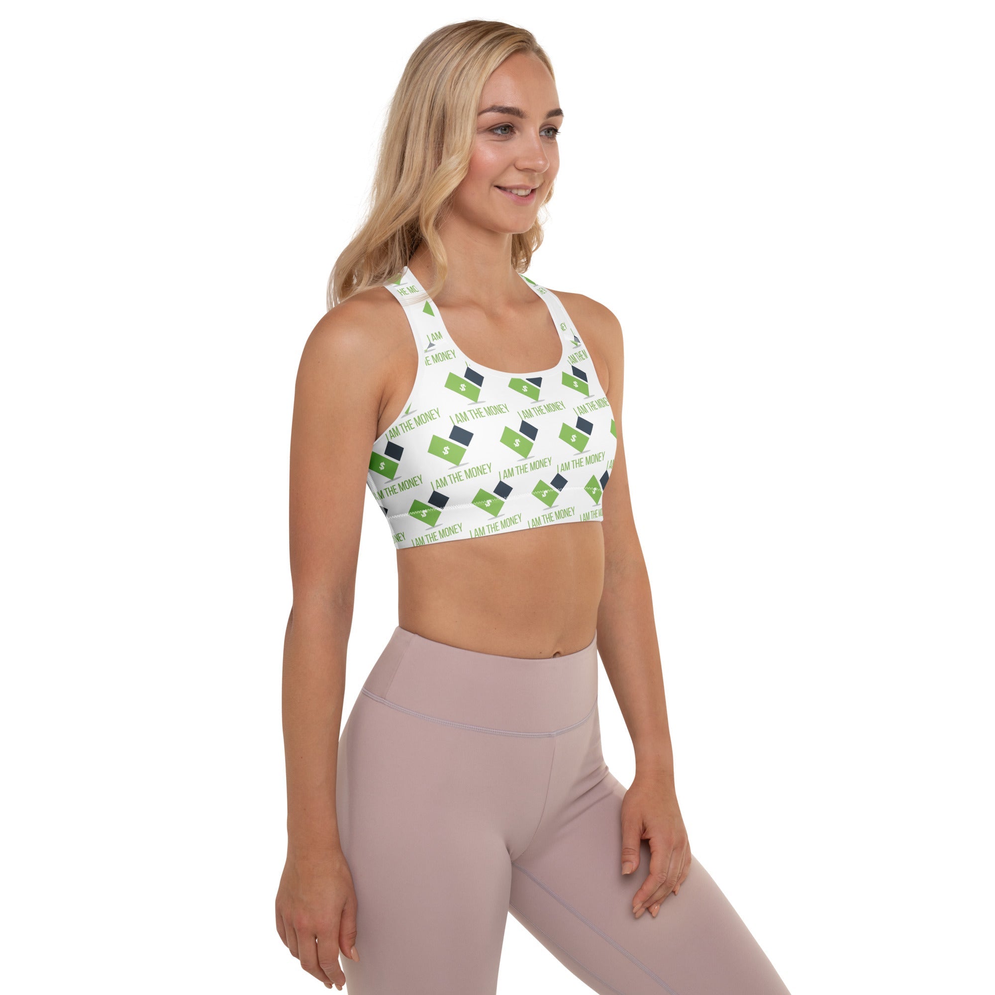 MDB Co. I AM Padded Sports Bra - The Million Dollar Bill Co.