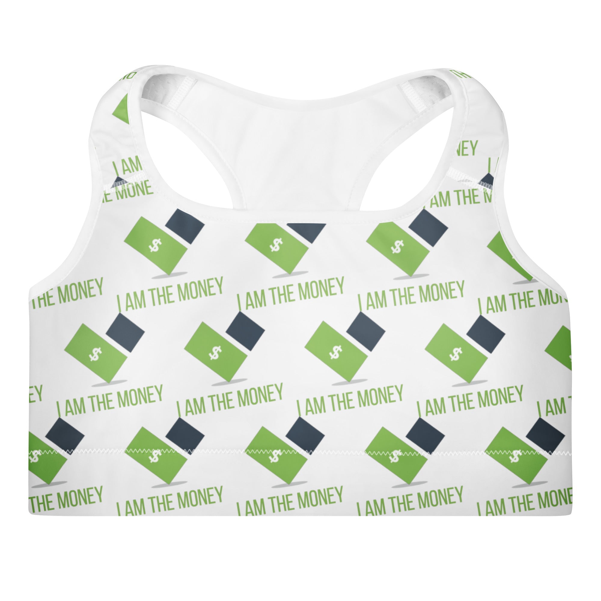 MDB Co. I AM Padded Sports Bra - The Million Dollar Bill Co.