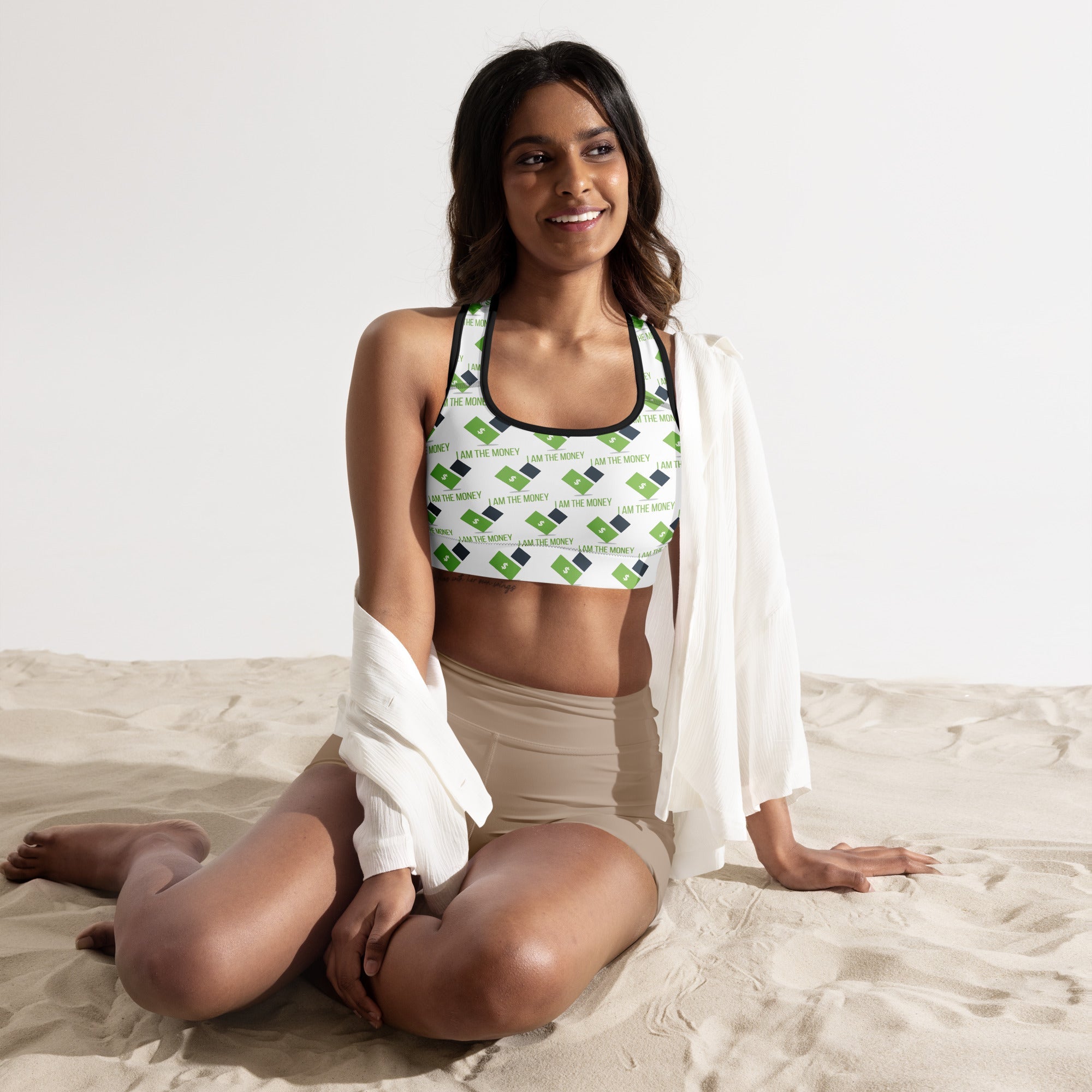 MDB Co. I AM Padded Sports Bra - The Million Dollar Bill Co.