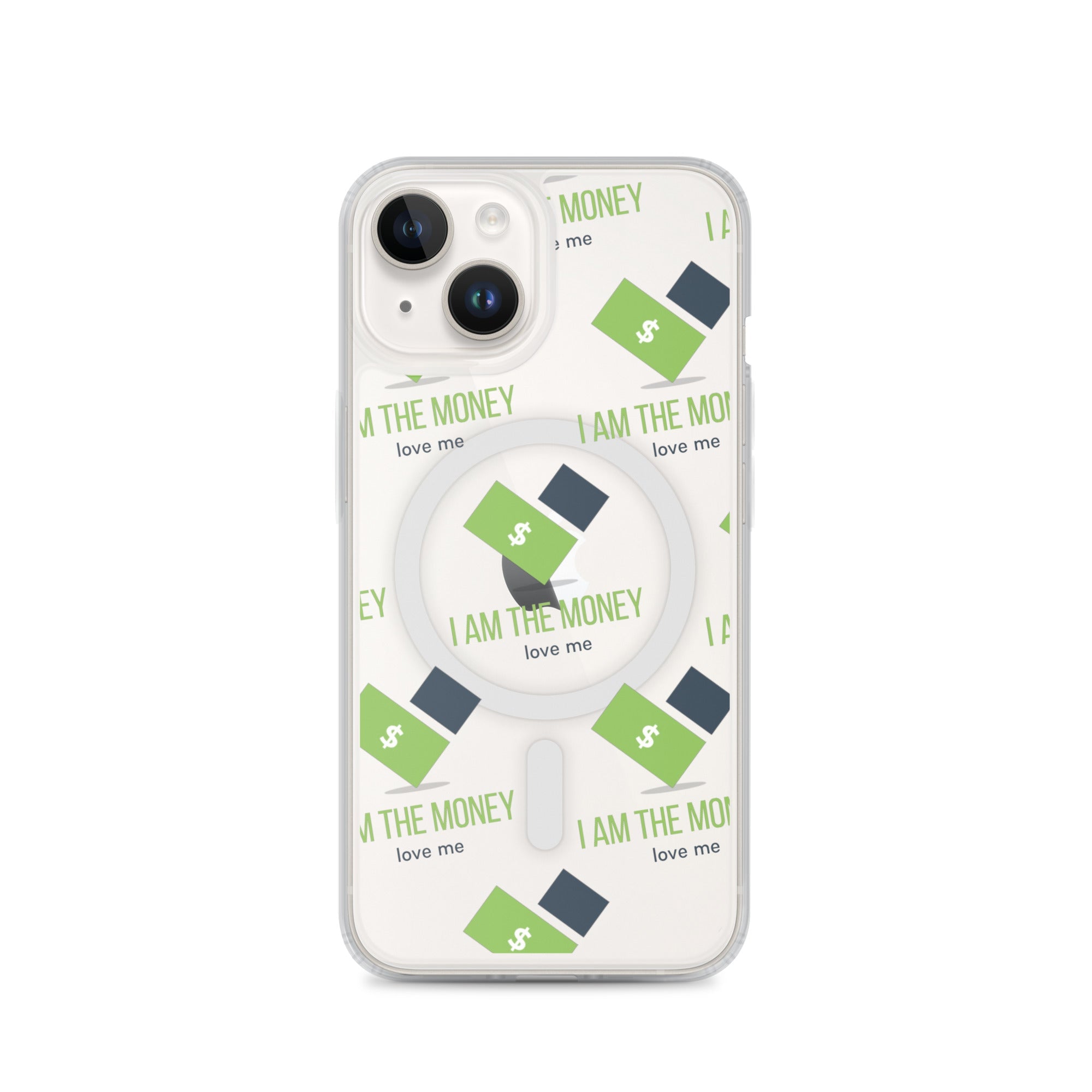 MDB Co. "I AM" THE MONEY MagSafe® clear case for iPhone® - The Million Dollar Bill Co.