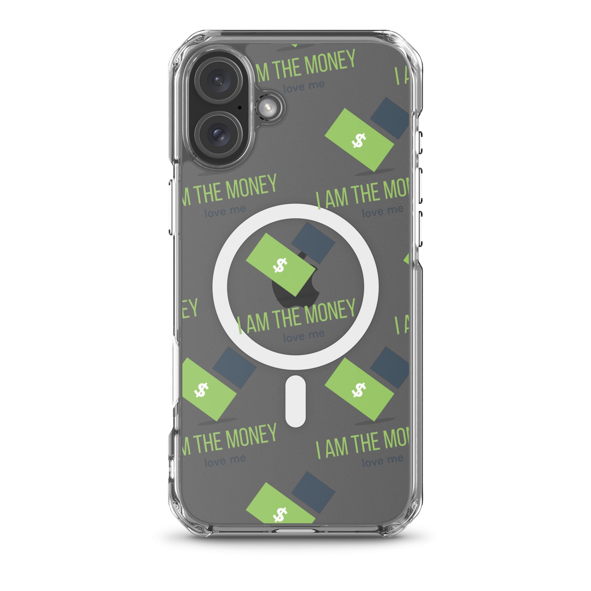 MDB Co. "I AM" THE MONEY MagSafe® clear case for iPhone® - The Million Dollar Bill Co.