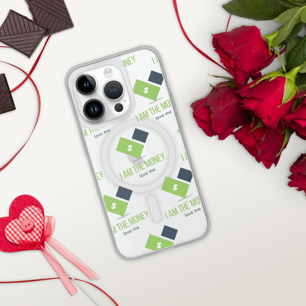 MDB Co. "I AM" THE MONEY MagSafe® clear case for iPhone® - The Million Dollar Bill Co.