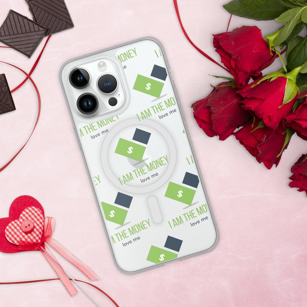 MDB Co. "I AM" THE MONEY MagSafe® clear case for iPhone® - The Million Dollar Bill Co.